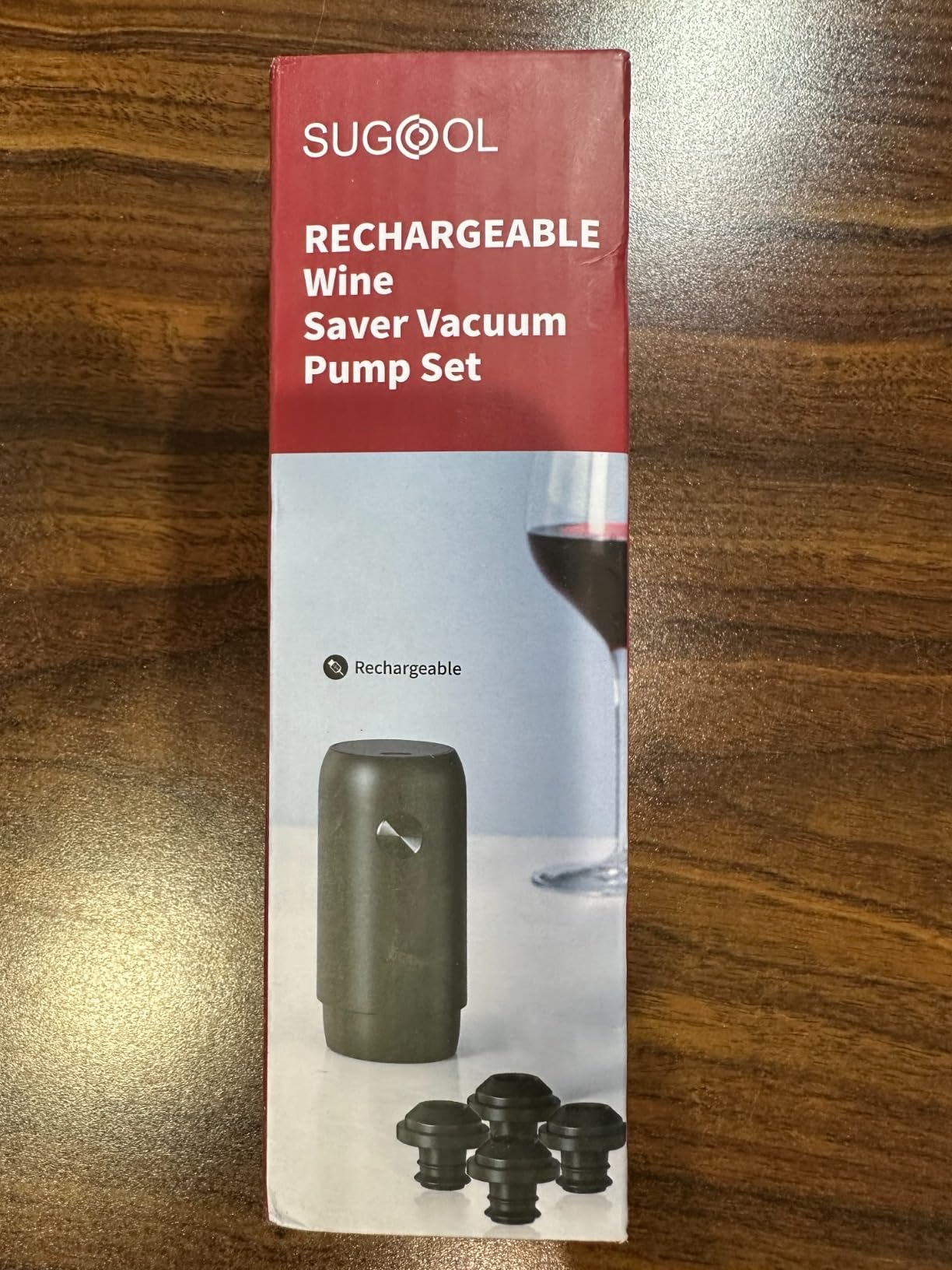 Electric Wine Saver & Preserver Pump with Vacuum Wine Bottle Stopper, Rechargeable, 4 Reusable Wine Bottle Stoppers, Wine Sealer, Keep Wine Fresh for Days customer photo 1