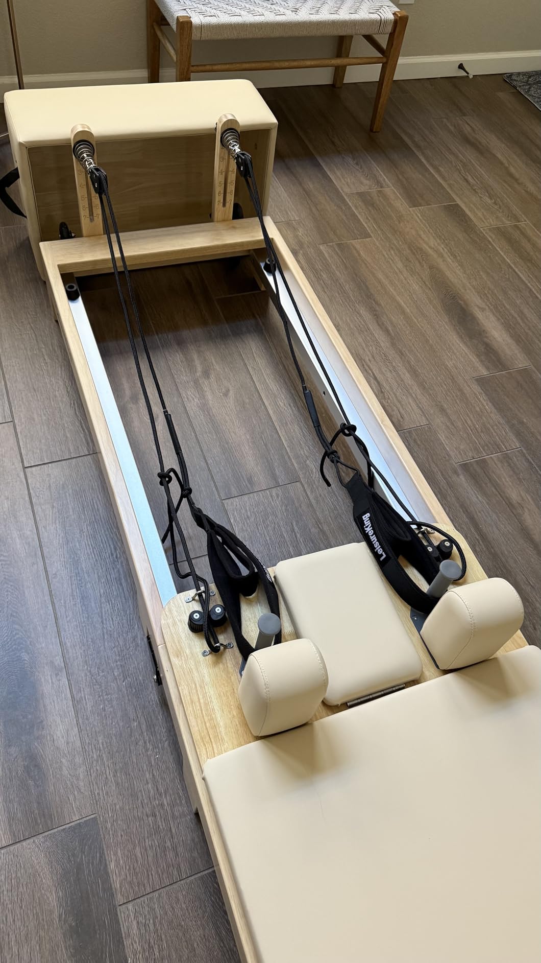 Pilates Reformer Machine, Quick-Assembly Studio Grade Pilates Equipment for Gym and Home, Oak Wood Pilates Reformer with Reformer Accessories customer photo 2