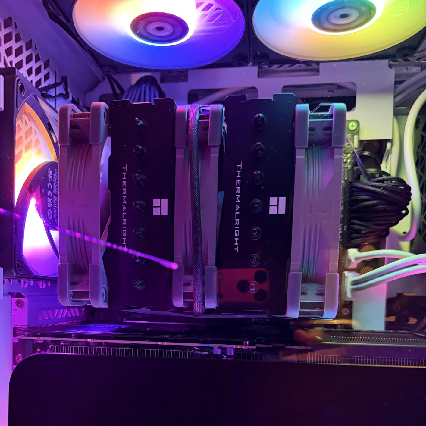 Thermalright Phantom Spirit 120 SE Black CPU Cooler,Dual TL-C12B V2 PWM Fans and Double Towers, 7 Heat Pipes Heatsink Cooler,for AM4/AM5&Intel LGA1851/1700/115X/1200, Computer CPU Cooling,Black customer photo 1