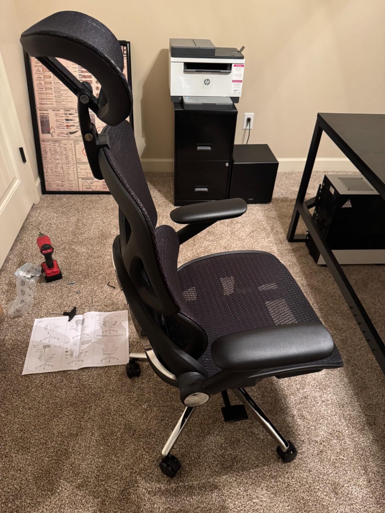 CAPOT Ergonomic Mesh Office Chair, Adjustable Lumbar High Back Desk Chair 400lbs, 4D Flip-up Arms, 3-Level Tilt Backrest, 3D Headrest customer photo 1