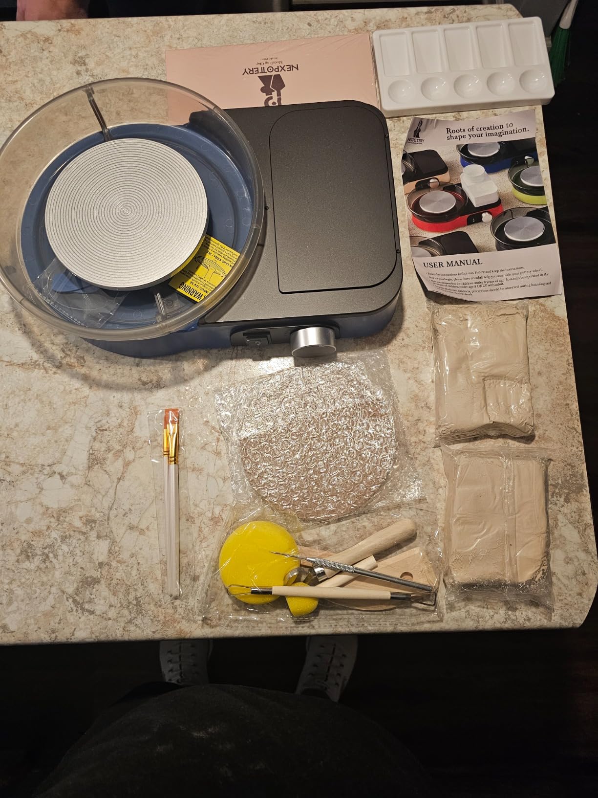 Pottery Wheel for Kids Adults and Beginners - Complete Pottery Set for Teen with 6