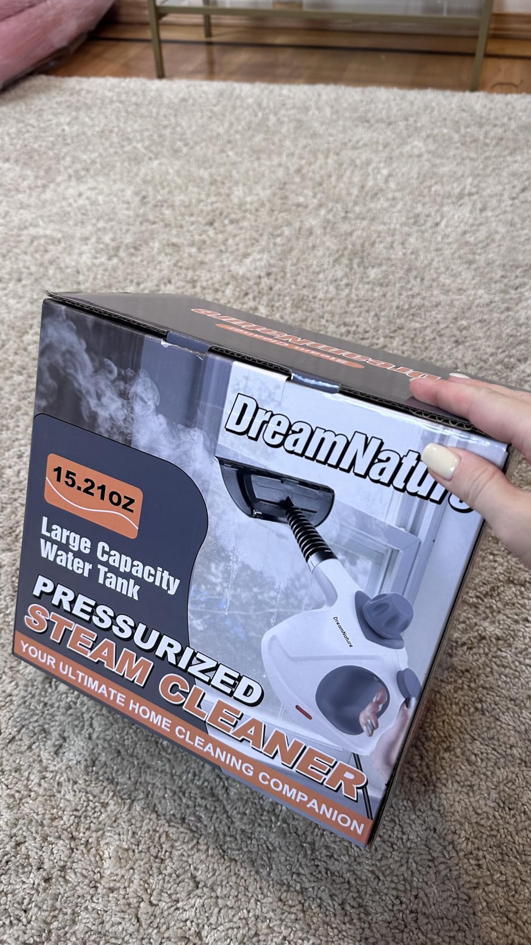 Multi-Surface Handheld Pressurized Steam Cleaner with 11-Pieces Accessories, 15.2OZ Hands-free Portable Steamer for Cleaning, Multipurpose Steam Cleaner for Home|Upholstery|Car|Floor|Grout|More customer photo 2