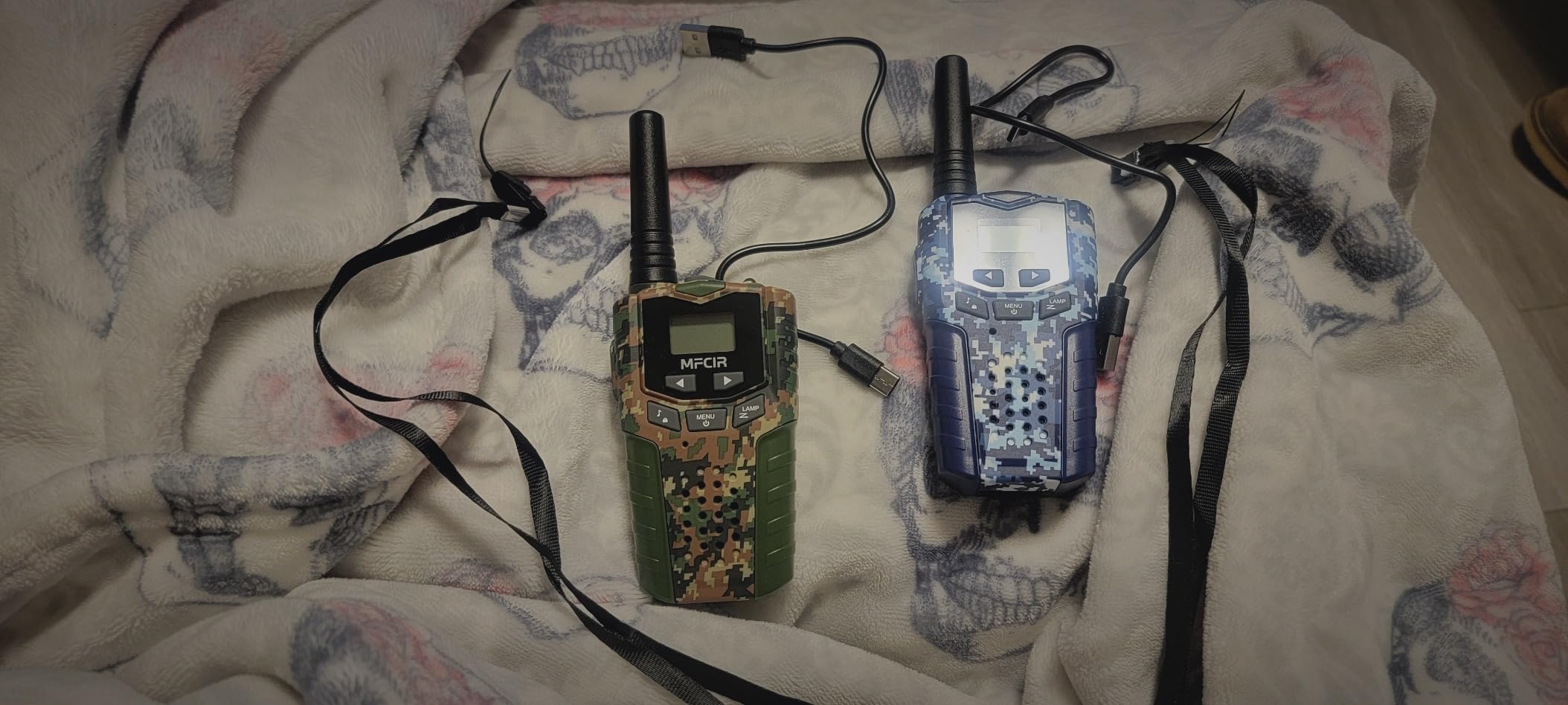 Rechargeable Kids Camouflage Walkie Talkies 3 Pack Long Range, 48H Work 7D Standby, LED Flashlight, Outdoor Camping Games Toys Gifts for 3-12 Year Old customer photo 1