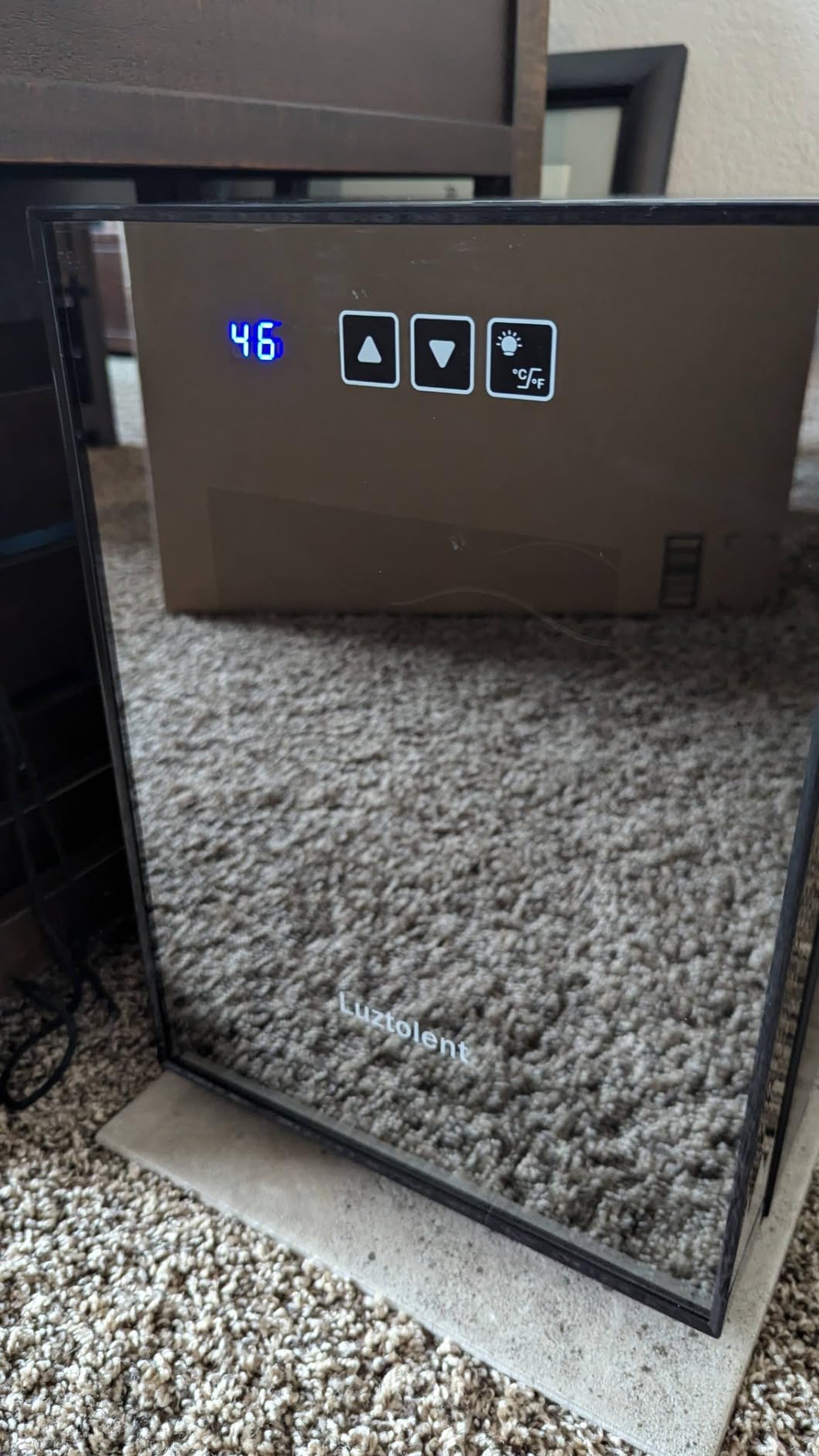 26 Bottles Wine Cellar, 15 Inch Compressor Wine Cooler with Dual Zone, Built-in or Under Counter, 41-64°F Digital Touchscreen, Triple-Layer Glass, Wine Fridge in Cabinet customer photo 2