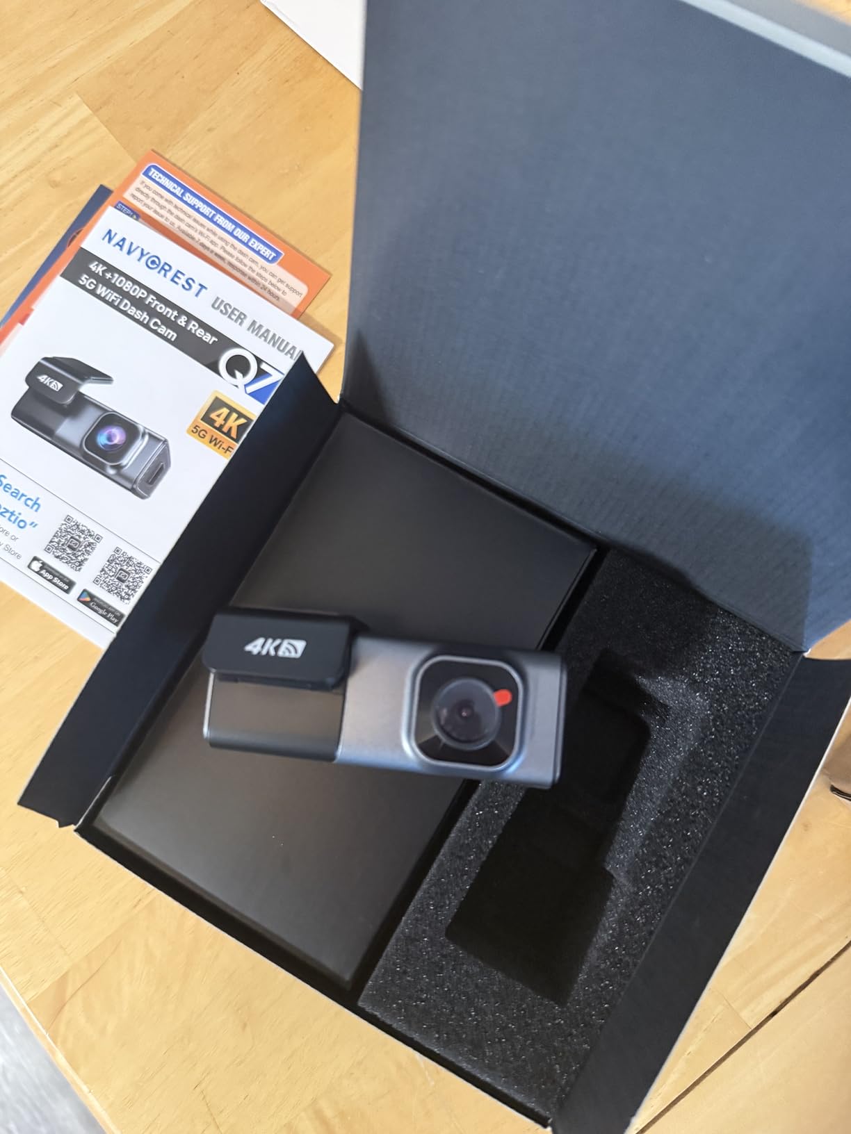 Navycrest 4K Dash Cam Front and Rear with 64GB Card, Built-in 5G WiFi, Dash Camera for Cars 4K Front and 1080P Rear, Dashcams for Cars Loop Recording, Gravity Sensor, 24-Hours Parking Mode customer photo 2