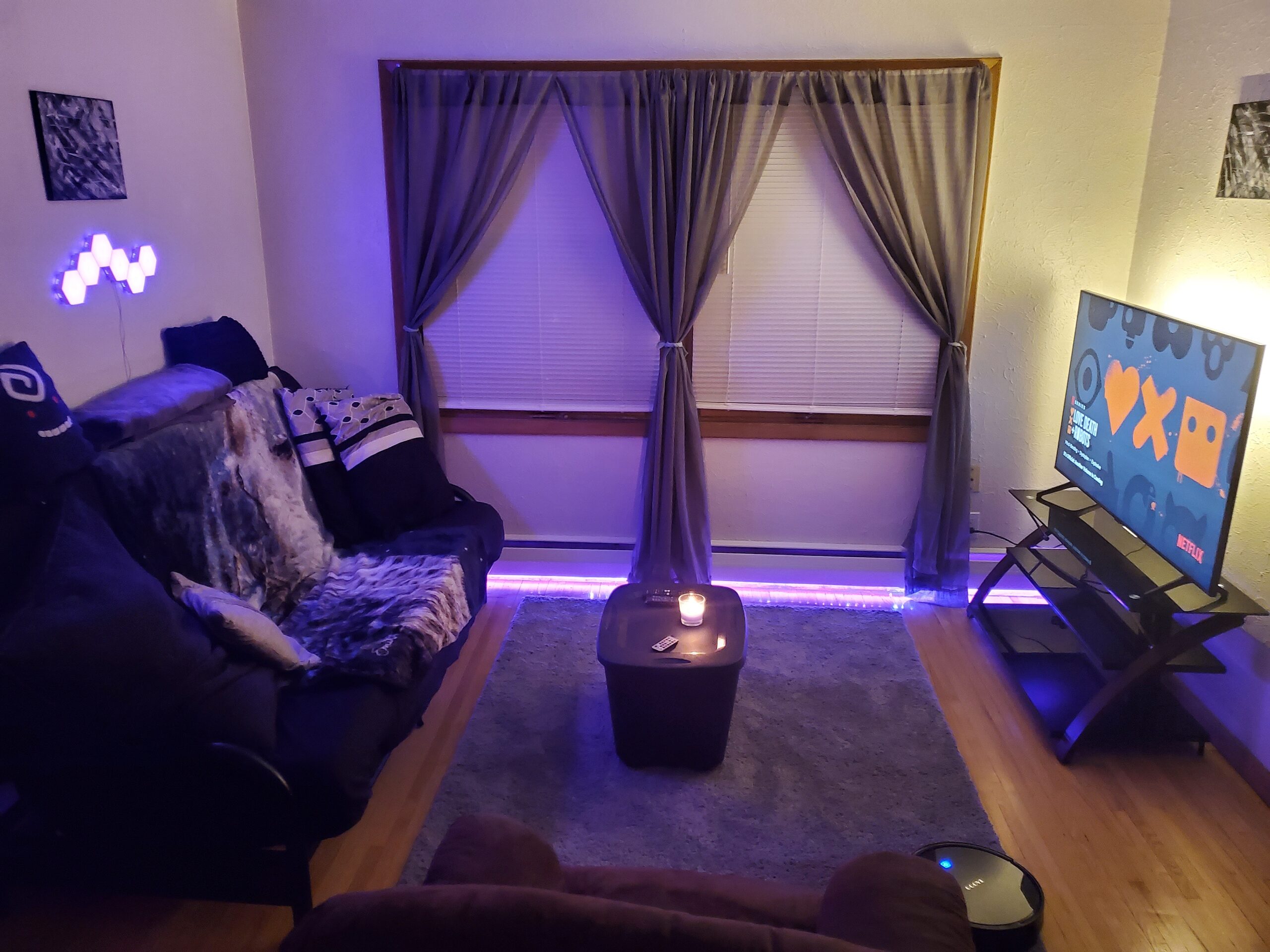 ODISTAR Hexagon Wall Light Panels (8 Pack)- Smart APP RGB Hexagonal LED Modular Lights with Remote Control,Music Sync Features for Gaming Rooms,Living Rooms, Bedrooms, DIY Enthusiasts and Gift Options customer photo 2