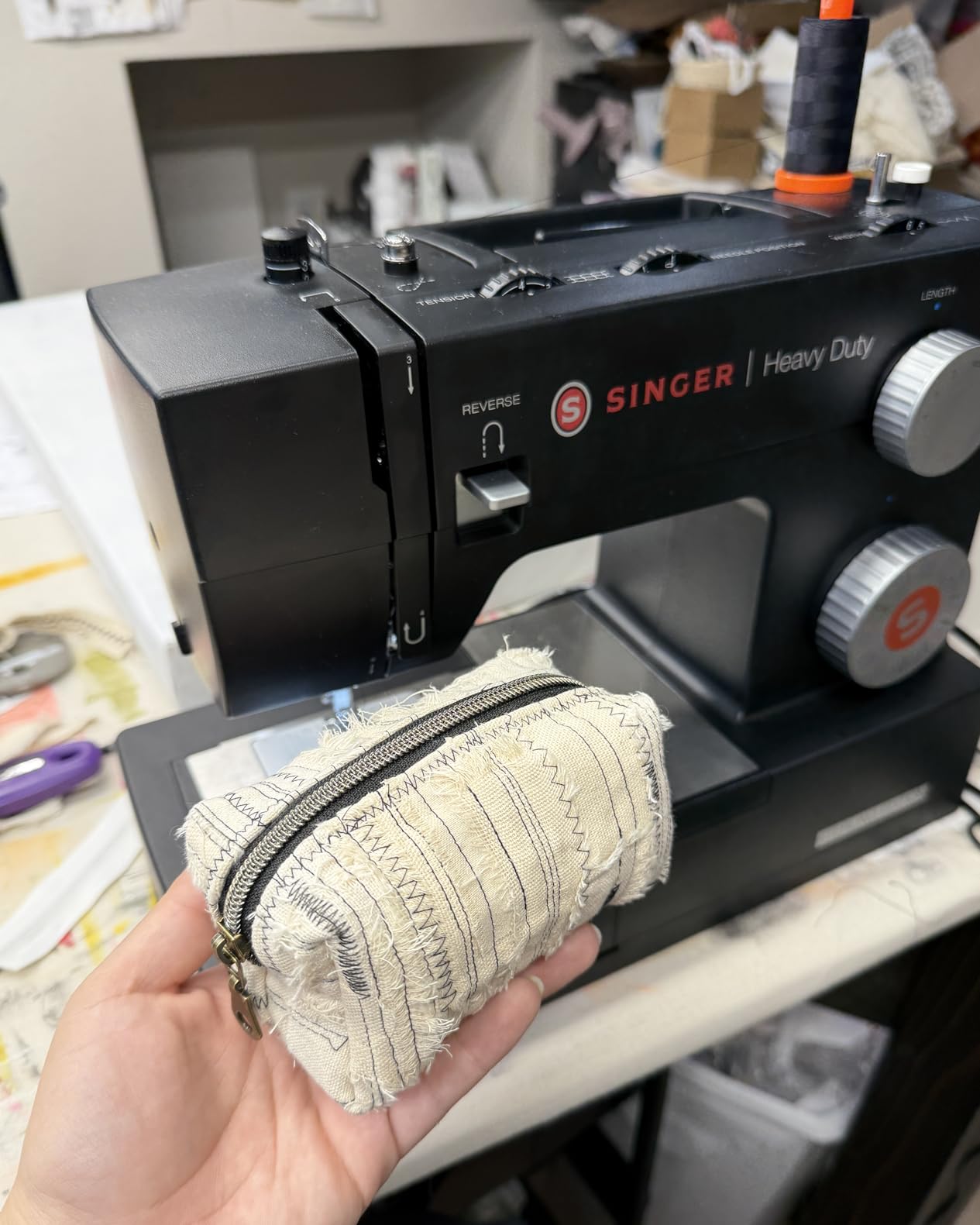 SINGER® Sterling Edition Heavy Duty 4432 Sewing Machine with Accessory Kit | Strong Motor with Enhanced Piercing Power, 110 Stitch Applications, Full Metal frame & 1-step Buttonhole customer photo 1