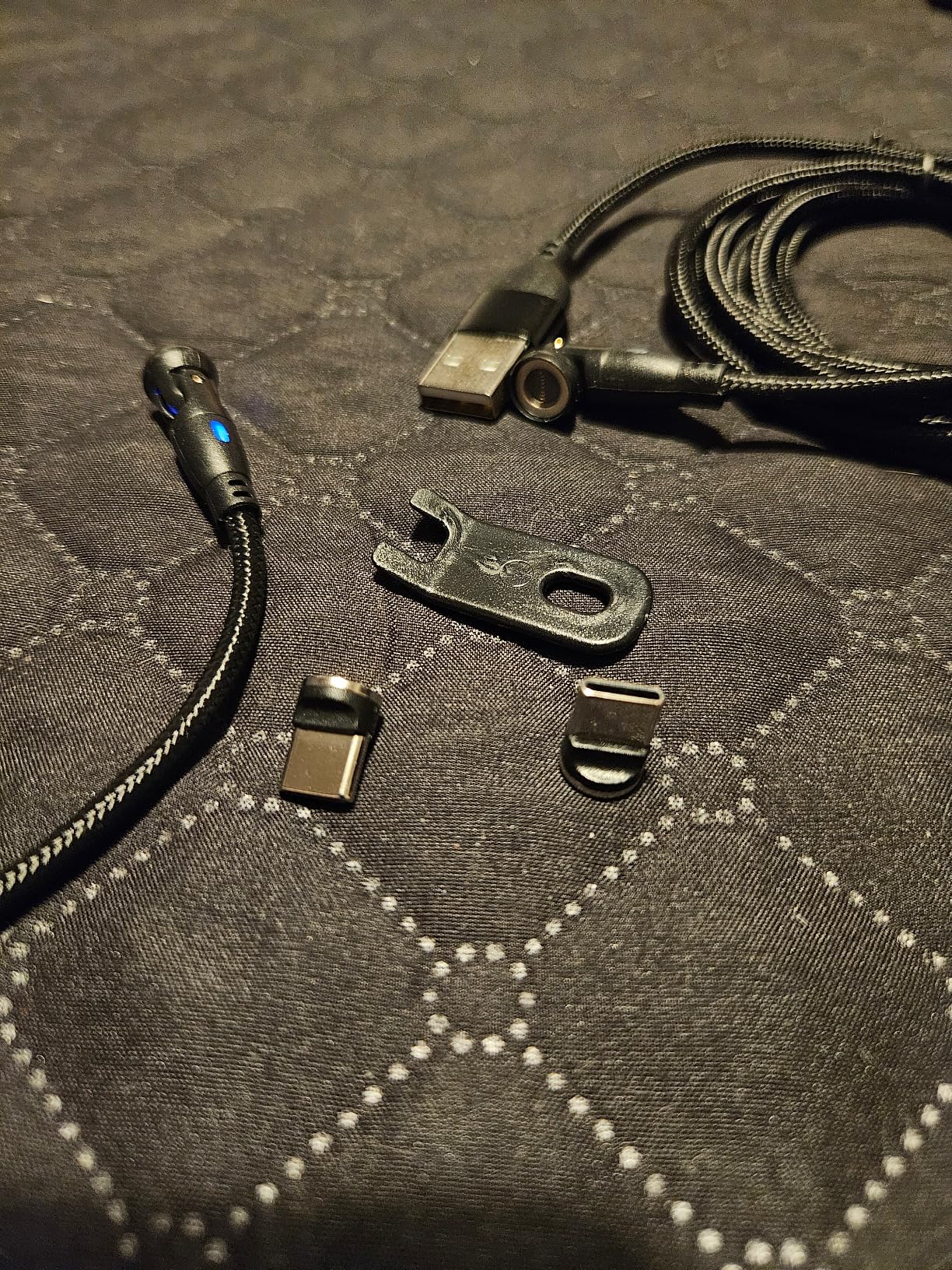 VAFOTON 9PIN Magnetic USB C Charging Cable (2Pack, 6.6/6.6ft), 360°&180° Rotation Magnetic Charging Cable/Magnet Phone Charger/Magnet Charger Cables for Samsung Galaxy S10/S9/S8, Note 10/9/8, Google customer photo 1