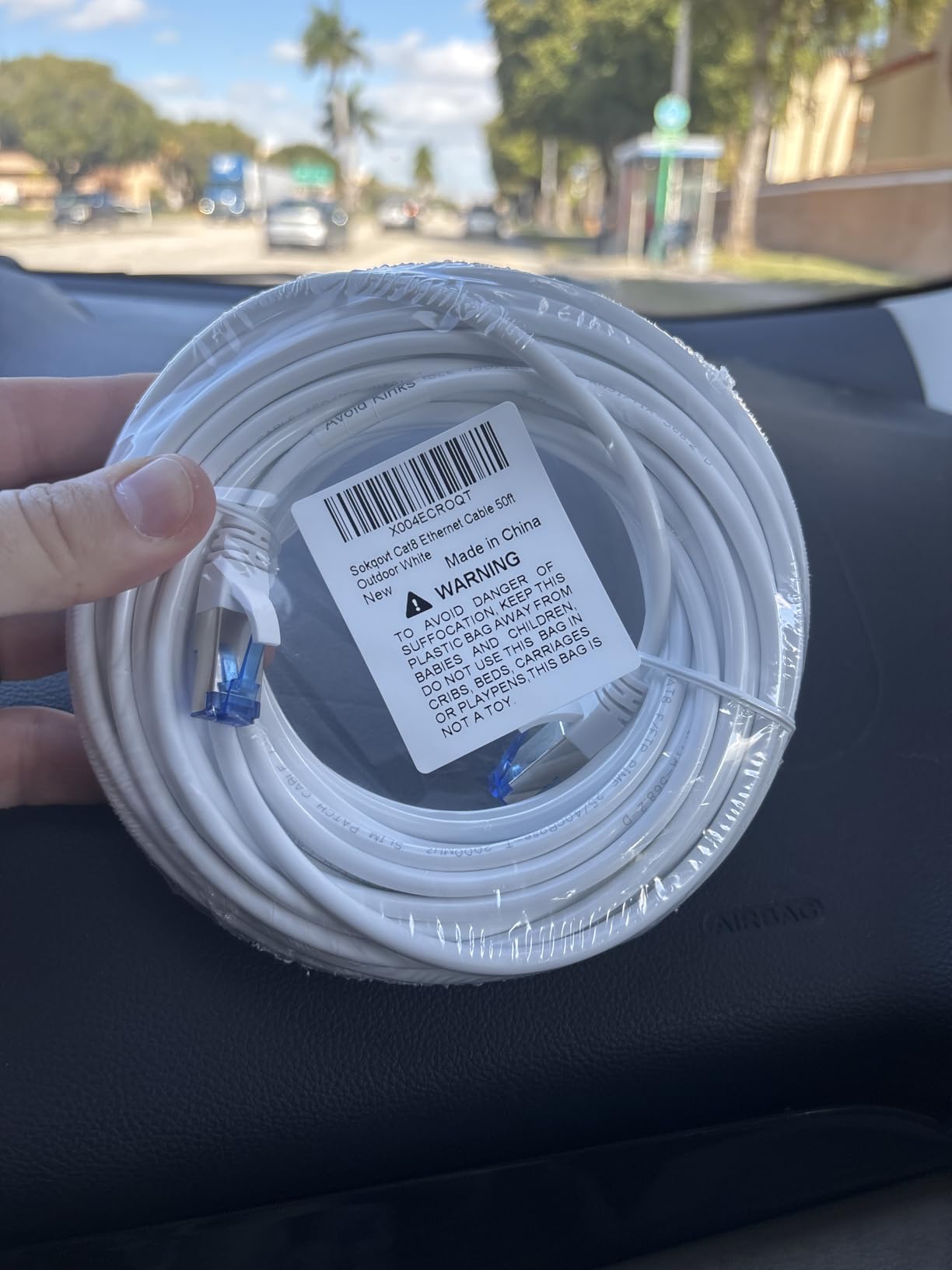 Cat 8 Ethernet Cable Slim 100ft Outdoor&Indoor, Pure Copper Cat8 Internet Cable for Waterproof & Direct Burial, Flexible Cat8 Ethernet Cable 40G 2000MHZ, Cat 8 Network Cable for Indoor White customer photo 1