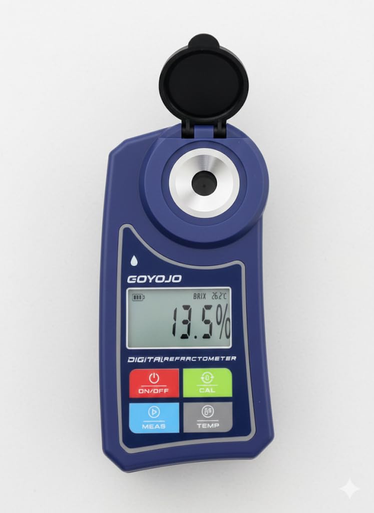 Digital Brix Refractometer GOYOJO Brix Meter Lab Refractometer ±0.5 Brix/1℃ Accuracy, 0-55% Range with ATC for Fruits Juices, Beer, Wine, Coffee &Mor Liquid Sugar Content Test customer photo 1