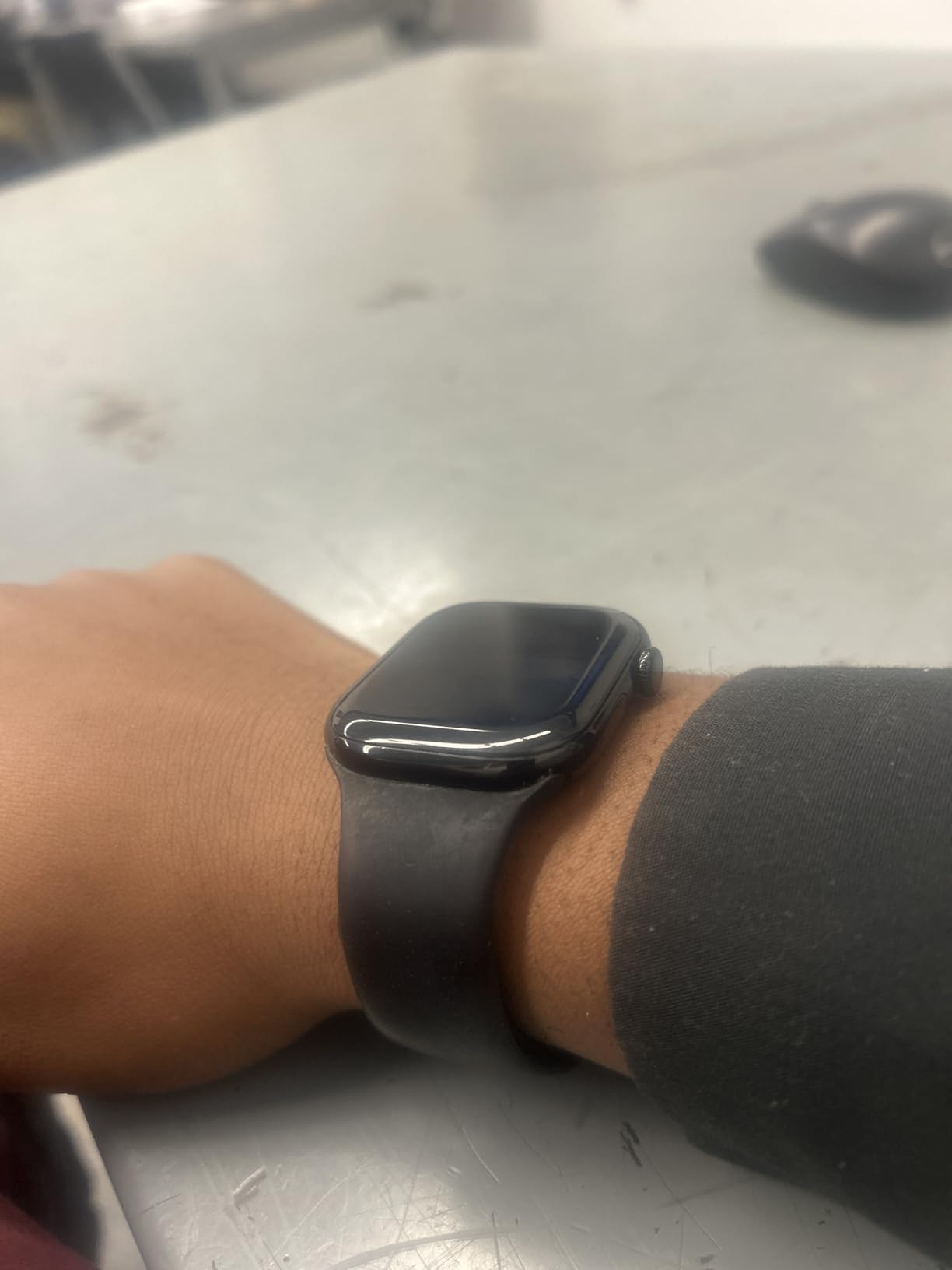 Apple Watch Series 10 [GPS + Cellular, 46mm] - Jet Black Aluminum Case with Black Sport Band, M/L (Renewed) customer photo 2