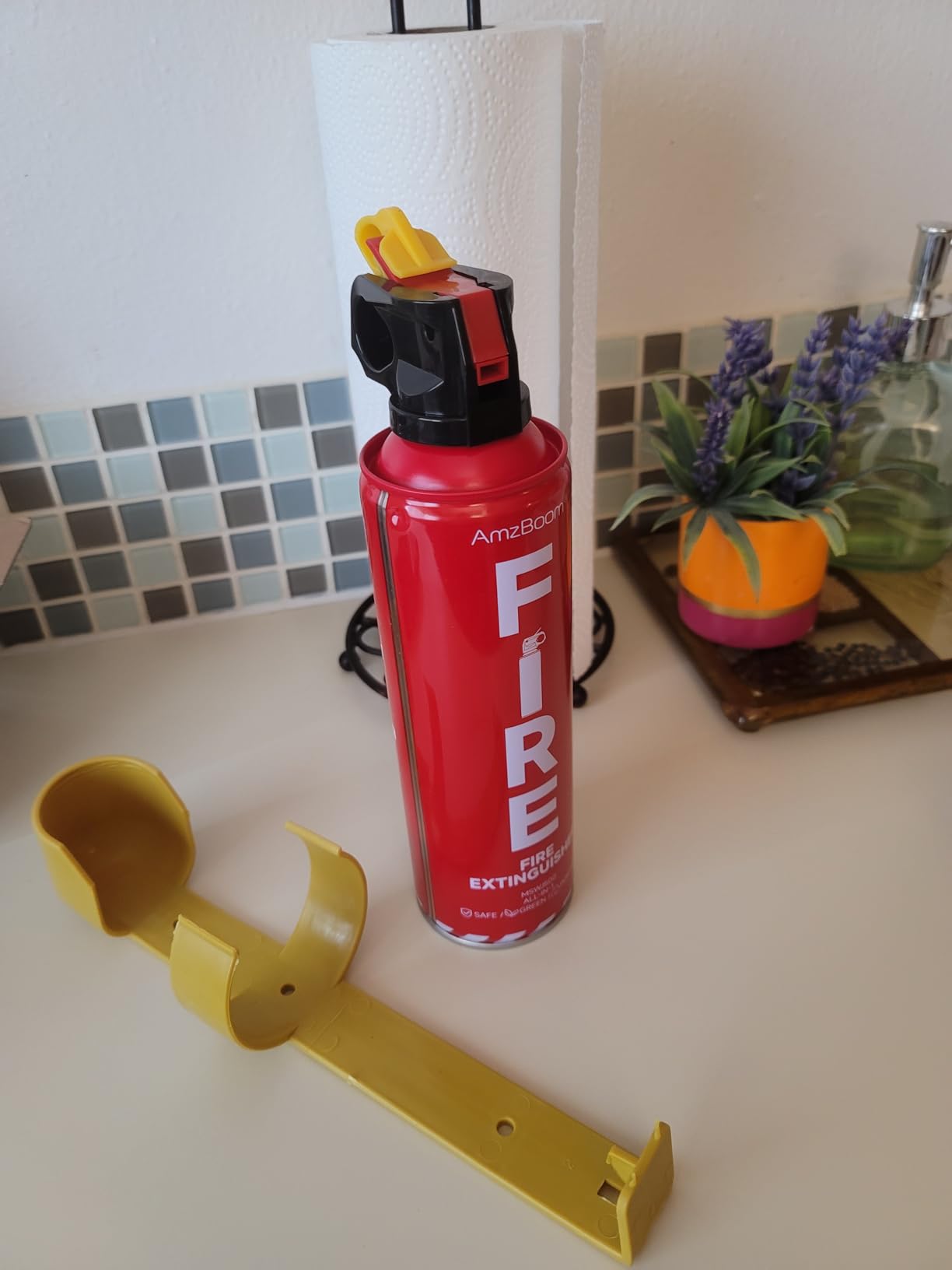 Fire Extinguisher for Home 1Pack, Kitchen, Car, and Grill,Compact Water-Based A, B, C, K Extinguisher with 6-Year Warranty and Easy Storage. customer photo 1