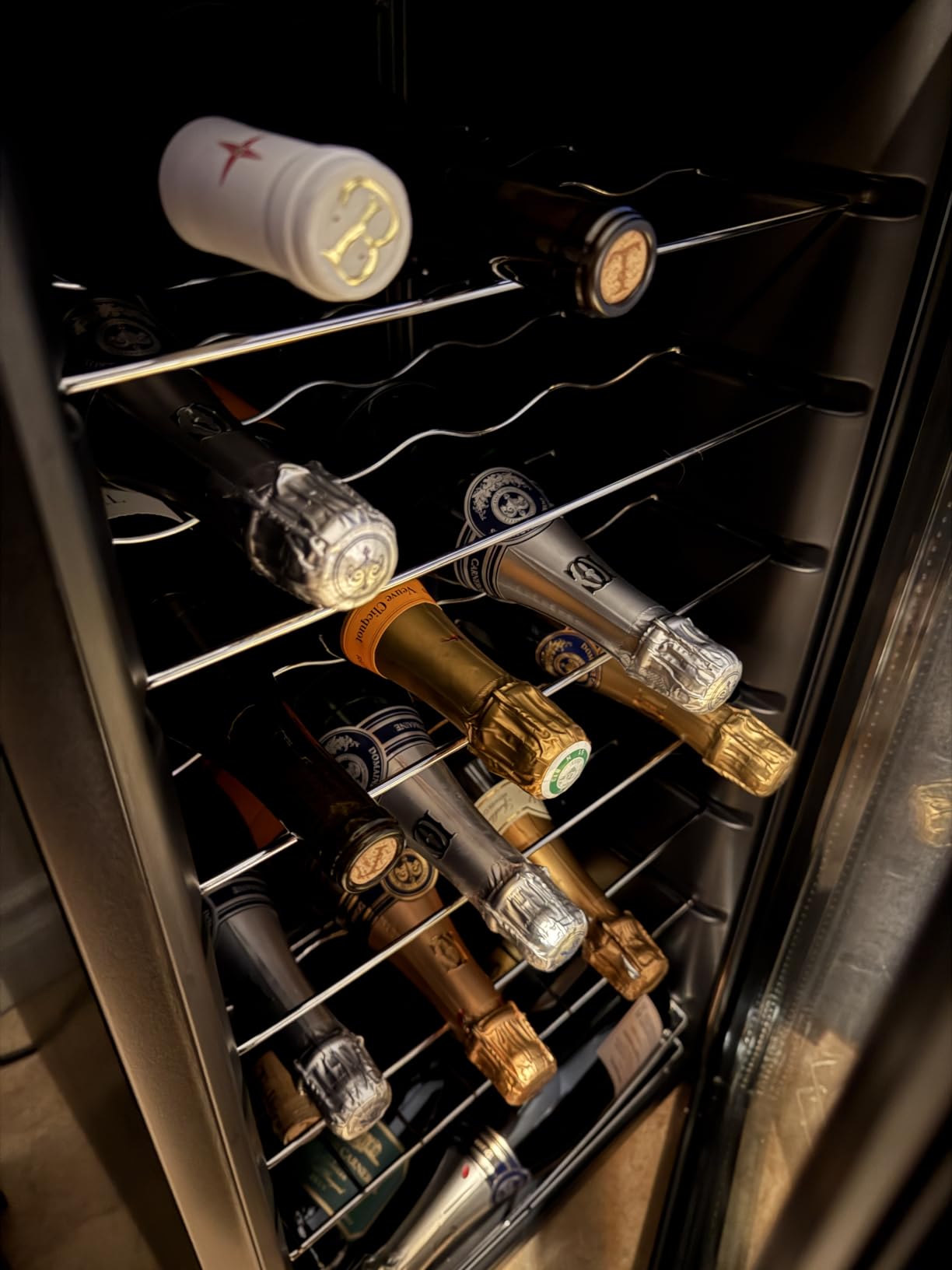BODEGA 15 Inch Dual Zone Wine Fridge, 30 Bottle, Black 15