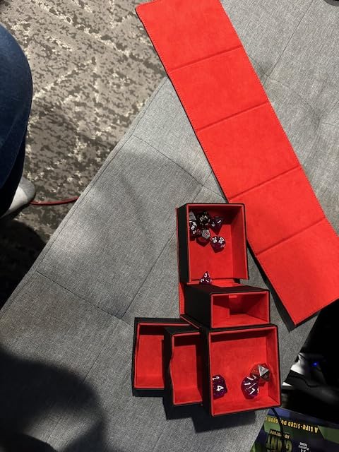 Leather Dice Tray & Tower Storage Box, 3 in 1 Dice Holder Case customer photo 2