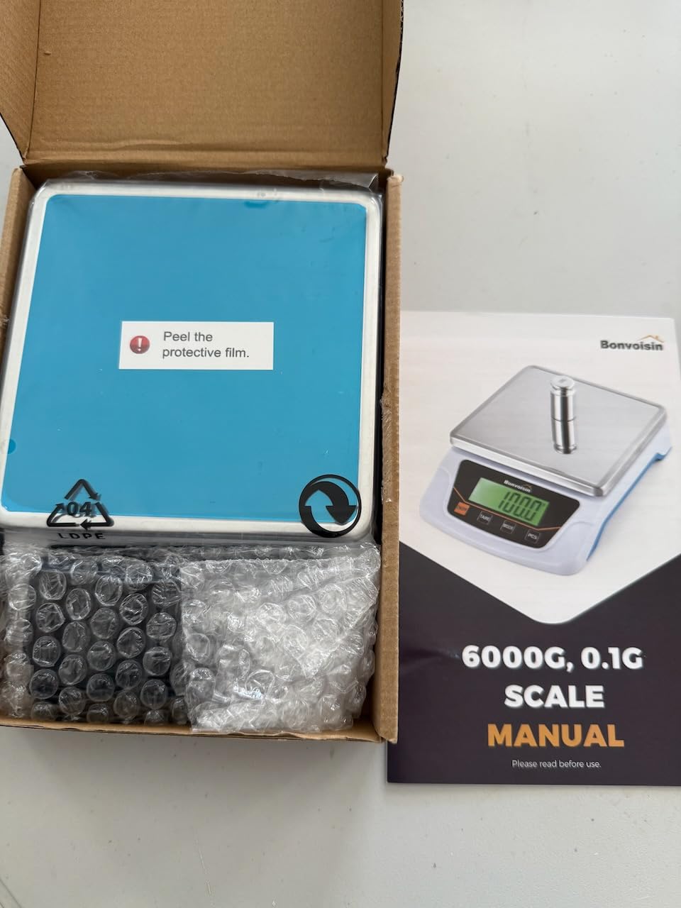 Bonvoisin Digital Scale 0.1 Gram Accuracy Precision Lab Scale 6000g Scientific Digital Balance for Laboratory, Jewelry Weighing customer photo 1