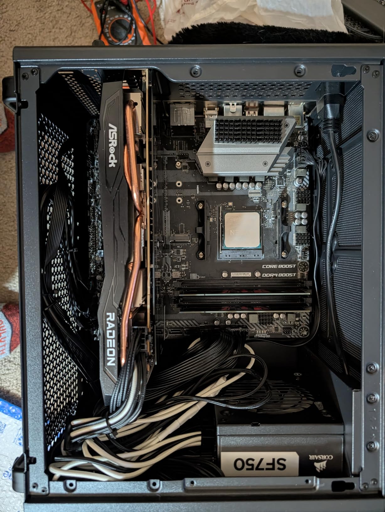 U320 M-ATX/ITX Case, Micro ATX CASE, Portable Desktop Case with Handles, Support 310MM GPU,135mm CPU Cooler and ATX/SFX Power Supply (White) customer photo 1