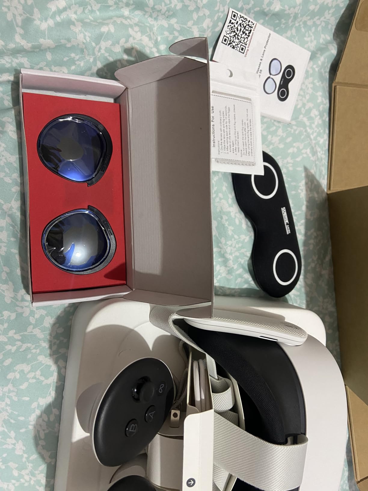 Lens Protector Set Compatible with Meta Quest 3S Accessories, Soft Lens Protector Cover, Glasses Spacer with Blue Light Blocking Glasses for Oculus Quest 3S/Quest 2 customer photo 1