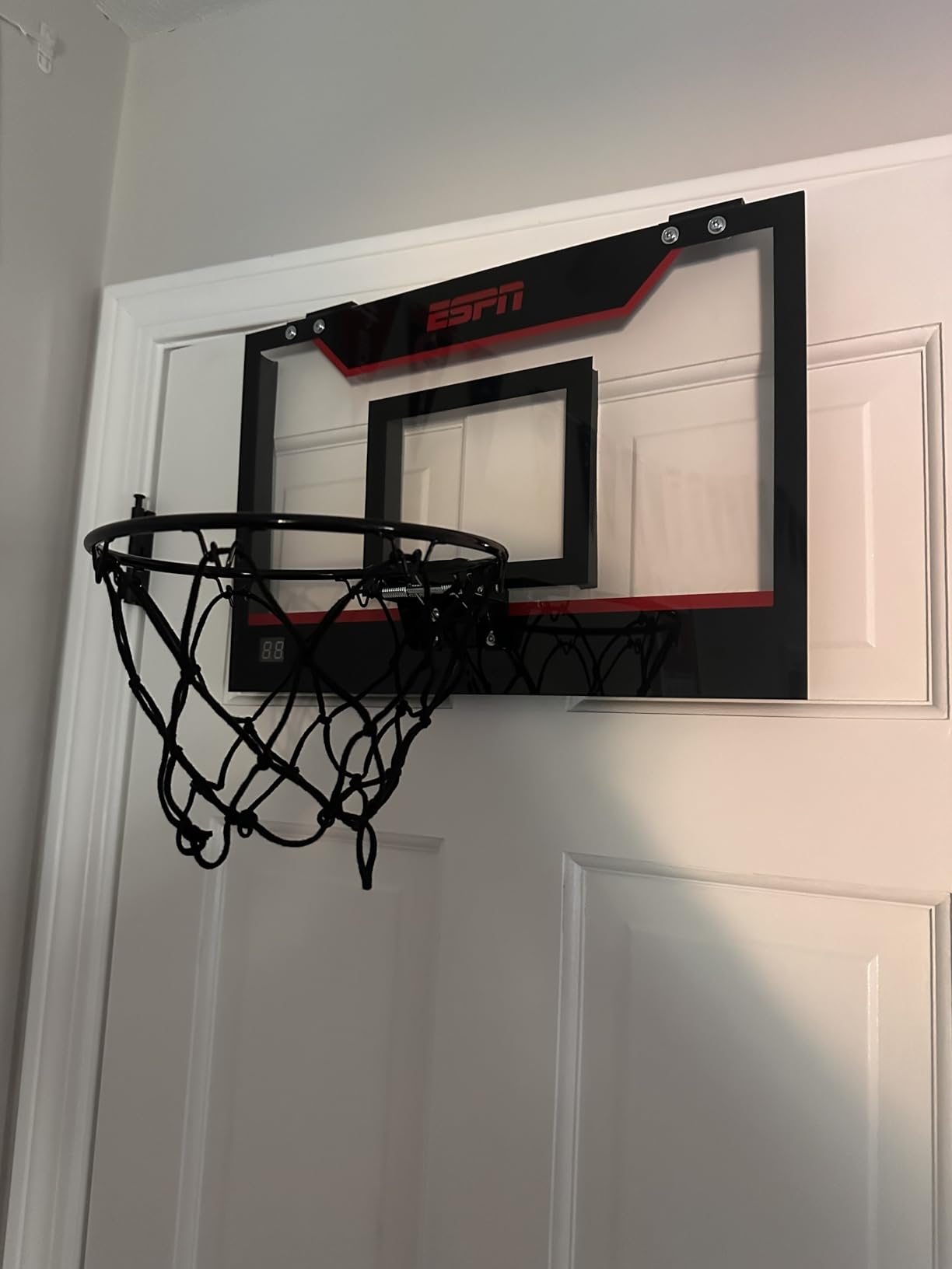 ESPN Mini Basketball Hoop, Over The Door Basketball Hoop with Foldable Breakaway Rim customer photo 2