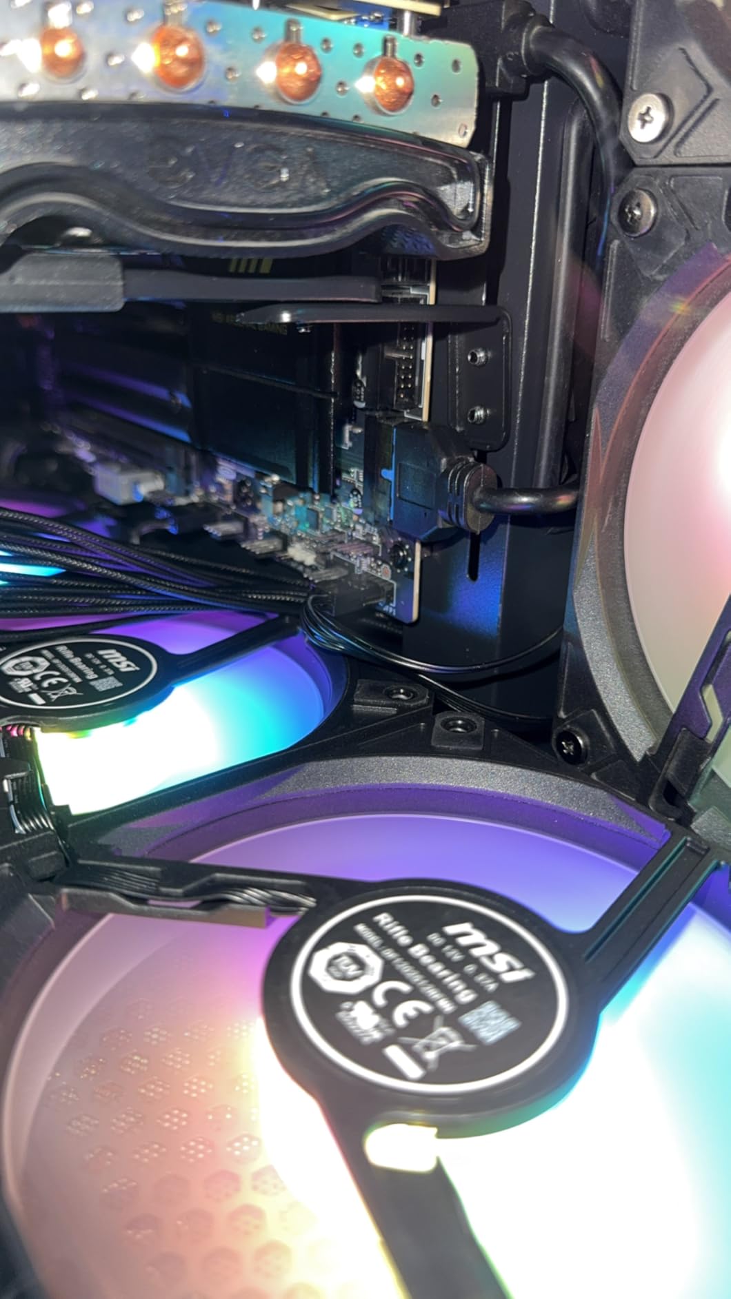 RUIX OV303 ATX Mid-Tower PC Case, Pre-Installed 4 x 120mm Prism ARGB PWM Fans, USB 3.0 & Type-C Ports, High-Airflow Gaming Computer Case - Black customer photo 2