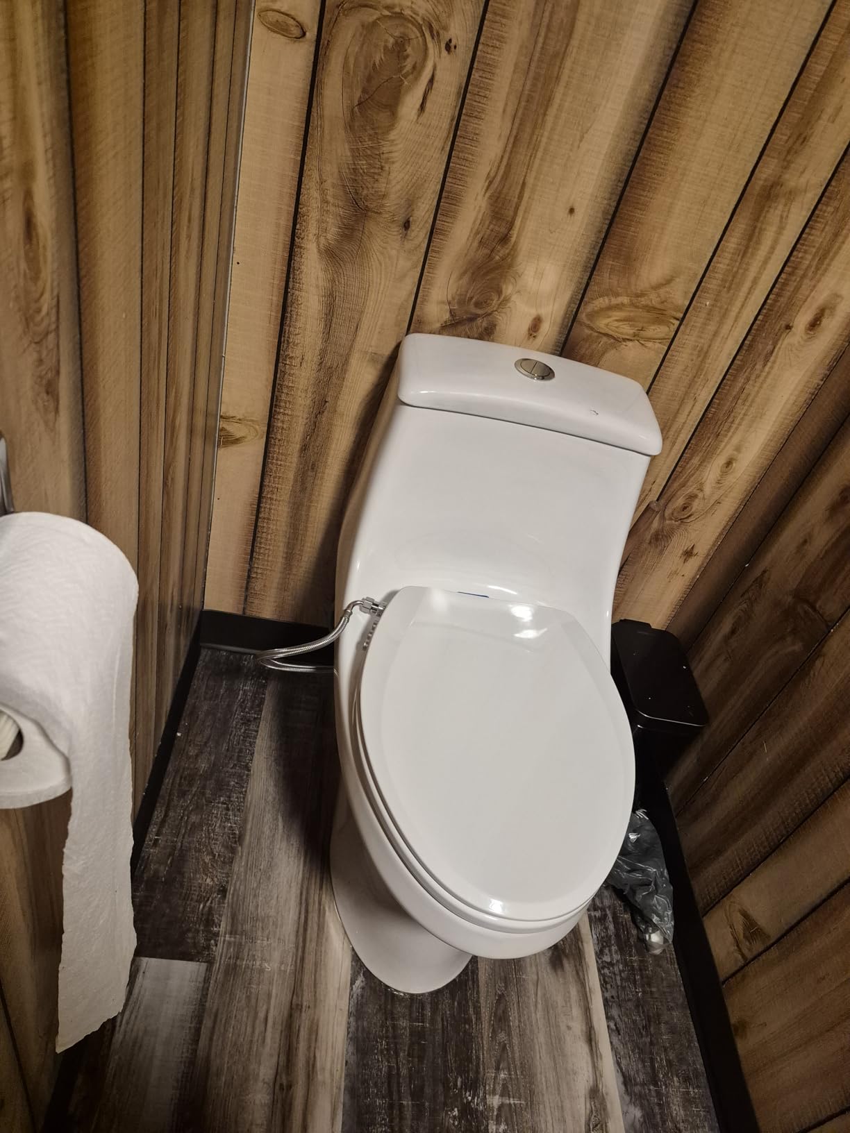 Bidet Toilet Seat, Soft Close Elongated Toilet Seat, Button control Feminine/Posterior Wash Switch, Knob Control Water Pressure, White Bidet Seat Attachment with Brass inlet Easy Installation customer photo 1