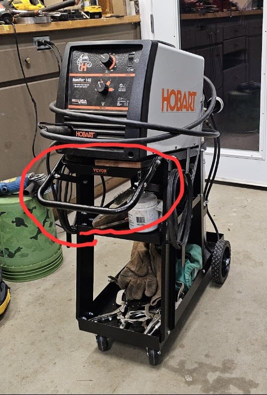 VEVOR Welding Cart, 2 Drawers Welder Cart Heavy Duty with Anti-Theft Lockable Cabinet, 350LBS Static Weight Capacity, 360° Swivel Wheels, Tank Storage Safety Chains for MIG TIG Welder, Plasma Cutter customer photo 2