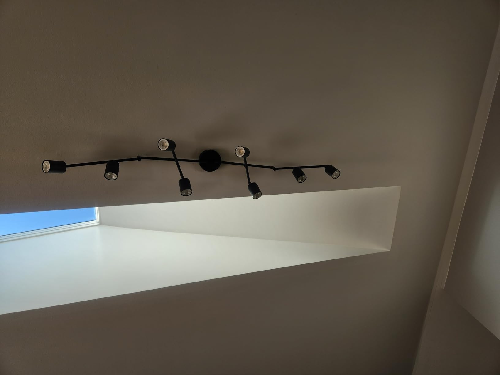8 Light Track Lighting Fixtures Ceiling, Matte Black Kichen Track Lighting Fixtures, Rotatable Light Heads, Adjustable Modern LED Track Lights for Kitchen/Hallway, No GU10 Bulb customer photo 1