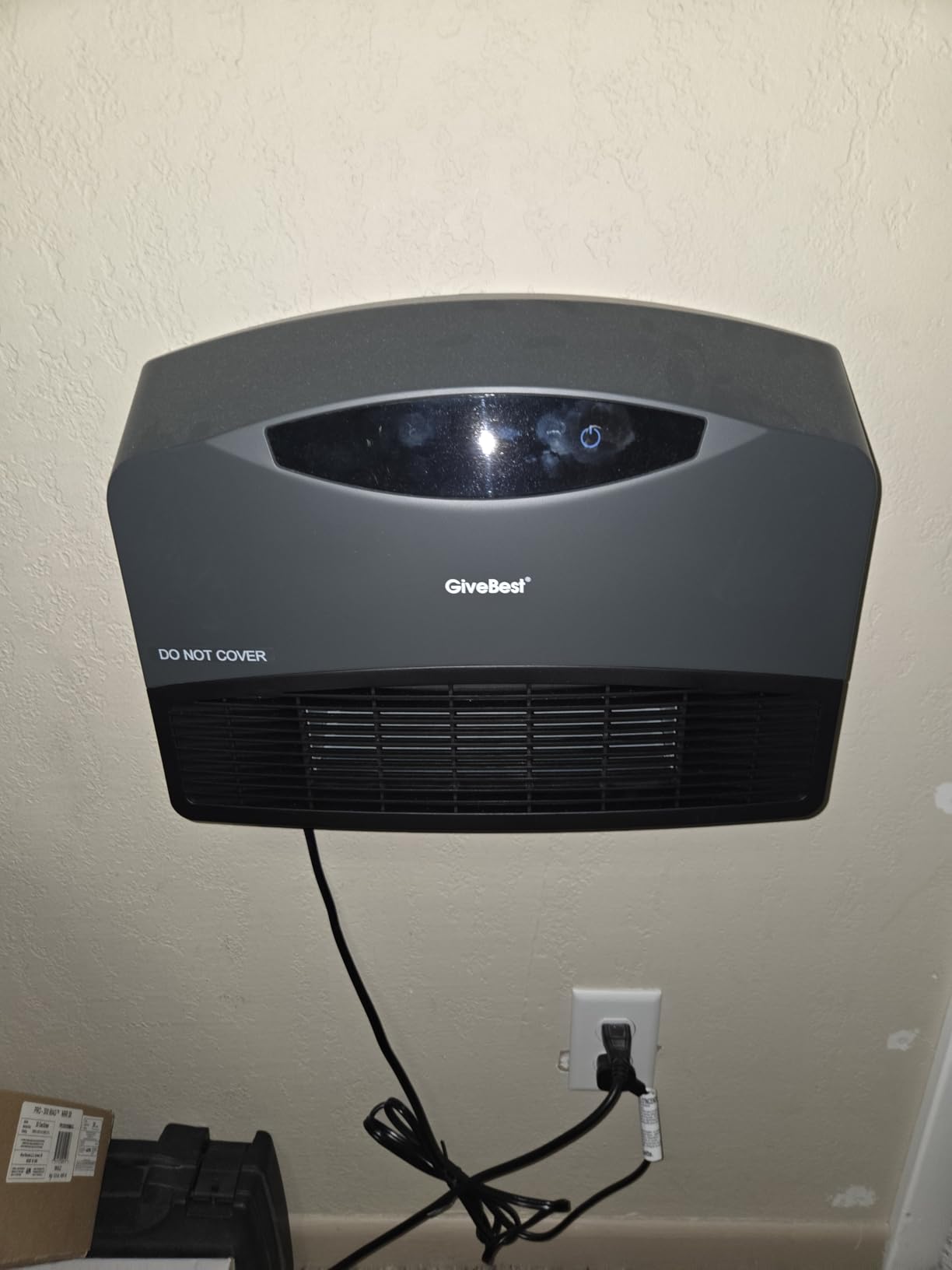 GiveBest Smart Wall Heater with WiFi and Remote Control, 1500W, Floor or Wall Mounted, 3 Heating Modes, Electric Heater with Thermostat for Living Room, Garage, Grey customer photo 1