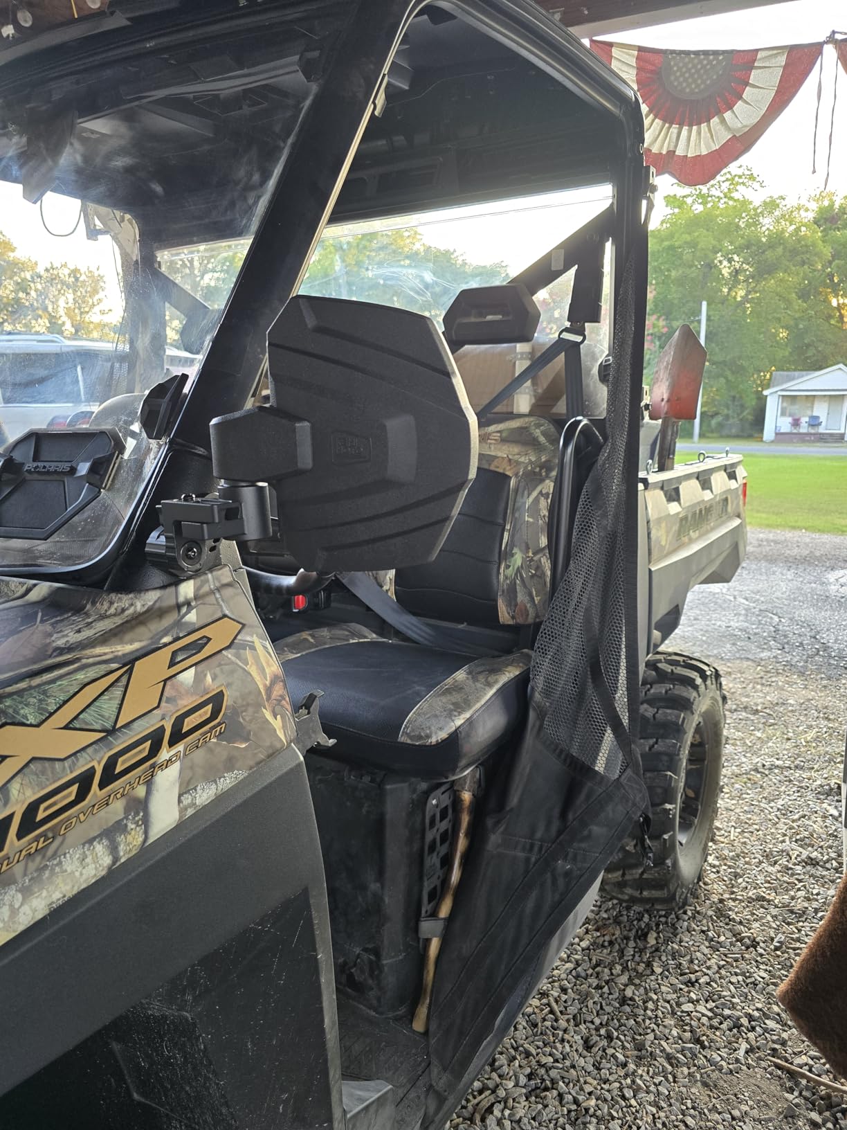 KEMIMOTO Large Side Mirrors A-pillar UTV Mirror Compatible with Polaris Ranger XP 1000/ Crew XP 1000 2018-2026, CFMOTO UFORCE U10, Extension Adjustable Side Mirrors Mounted on ROPS bar customer photo 1