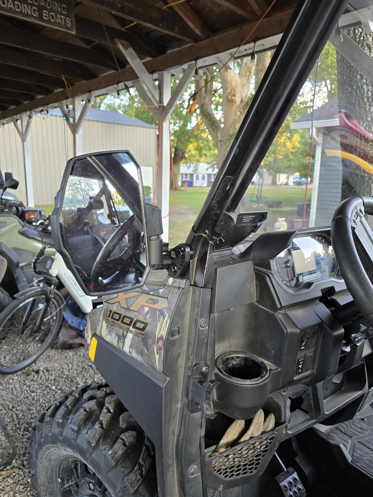 KEMIMOTO Large Side Mirrors A-pillar UTV Mirror Compatible with Polaris Ranger XP 1000/ Crew XP 1000 2018-2026, CFMOTO UFORCE U10, Extension Adjustable Side Mirrors Mounted on ROPS bar customer photo 2