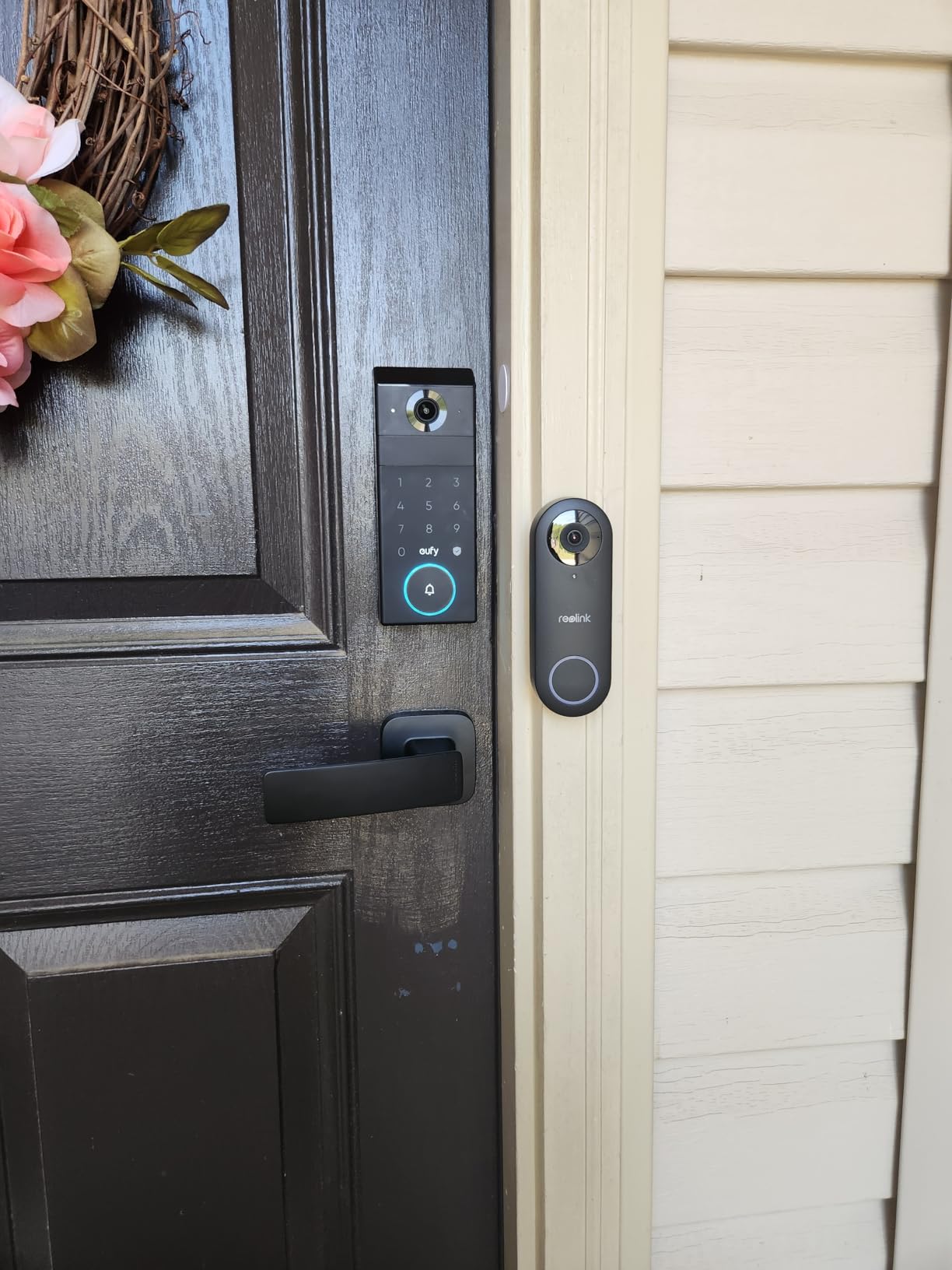 eufy Security Smart Lock FamiLock S3 Max with Palm Vein Recognition, Keyless Entry Door Lock for Front Door, Wi-Fi Keypad Deadbolt+ 2K HDR Doorbell Camera, ANSI/BHMA Grade 1, Rear Lock Video Screen customer photo 1