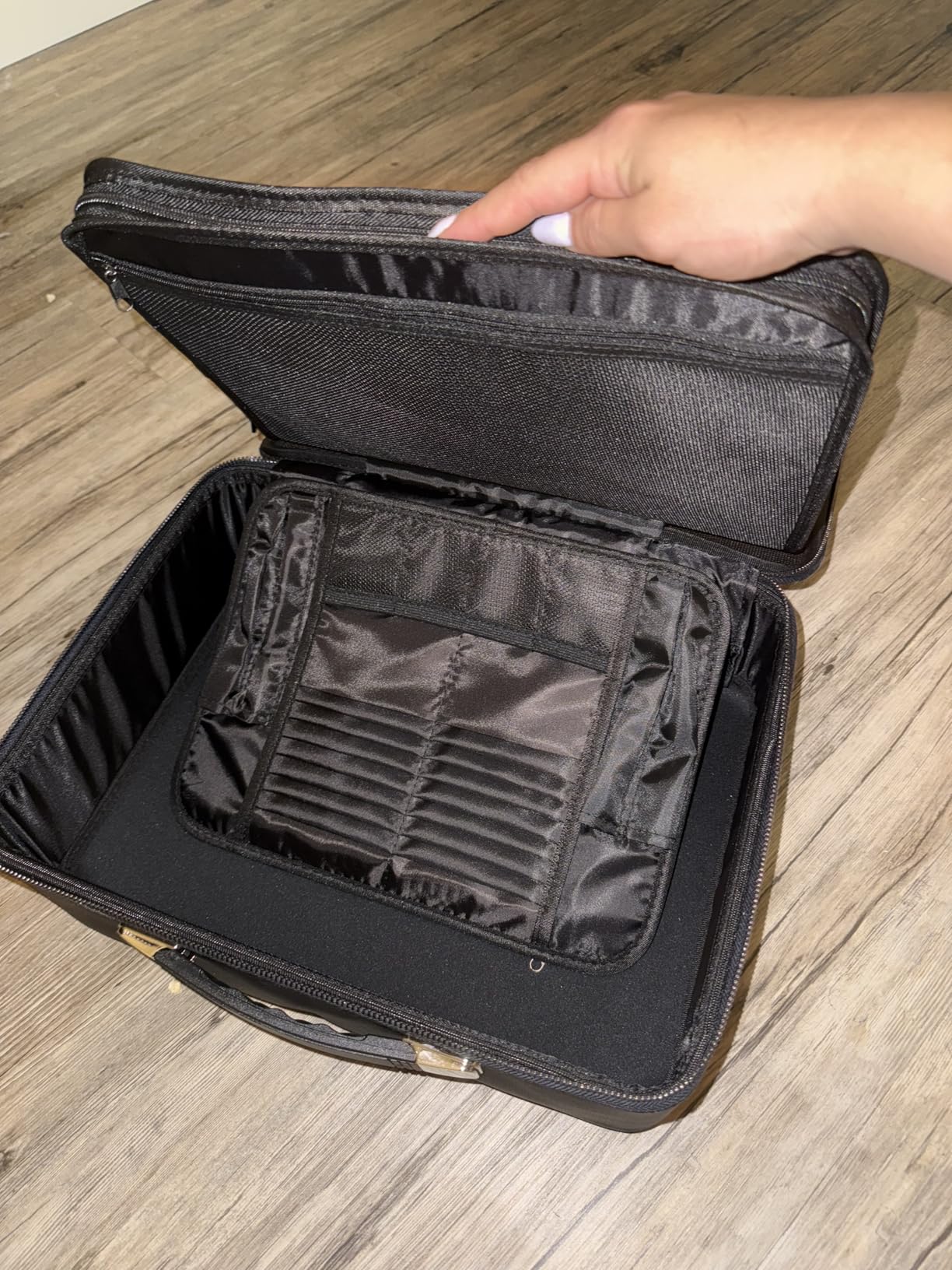 DocSafe Fireproof Document Box with Lock & Shoulder Strap, Hard-Shell Case File Organizer with Accordion File Folder, Multi-Layer Portable Home Office Travel Safe Storage for Important Documents Laptop customer photo 2