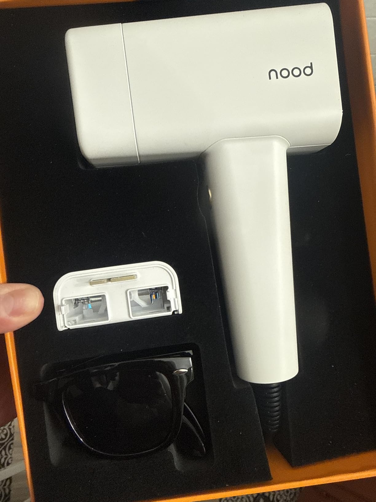 Nood Flasher Pro - Forbes Best Product 2026 - IPL Laser Hair Removal Device For At Home Use - Pain-Free, Permanent, Visible Results After First Use & Works Everywhere Hair Grows - Gloss White customer photo 2