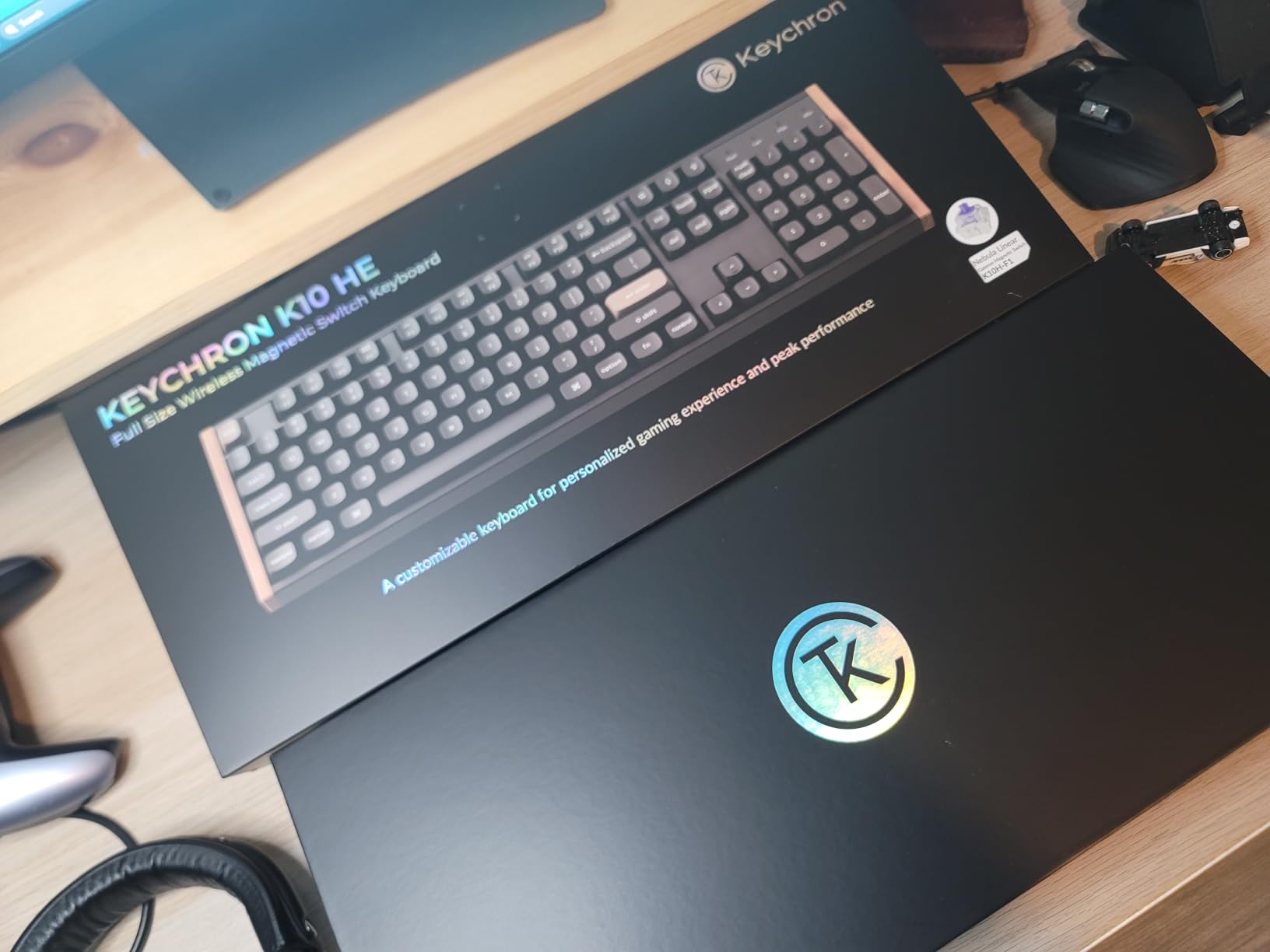 Keychron K10 HE Hall Effect Keyboard Wireless, Magnetic Switch Hot Swappable, Rapid Trigger, Aluminum + Wood Frame, Full Size customer photo 1