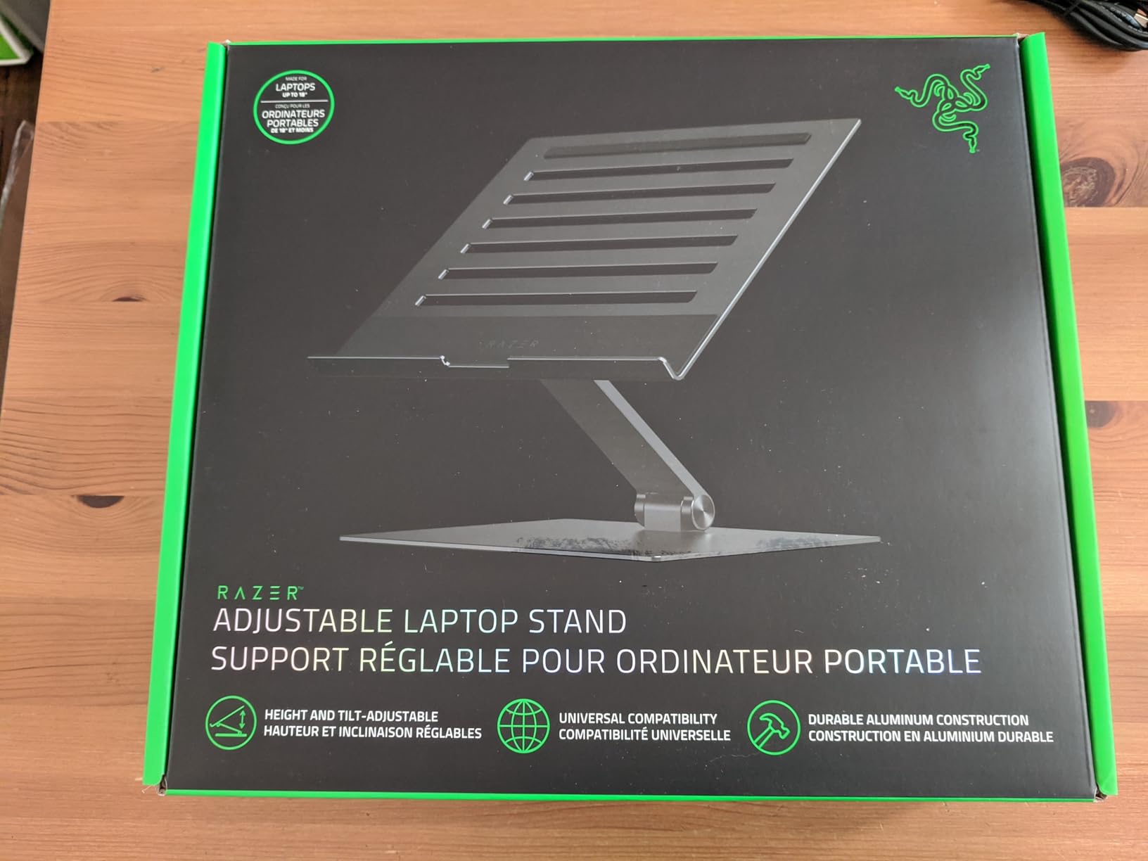 Razer Adjustable Laptop Stand: Supports Phones, Tablets, Laptops, Macbooks up to 18