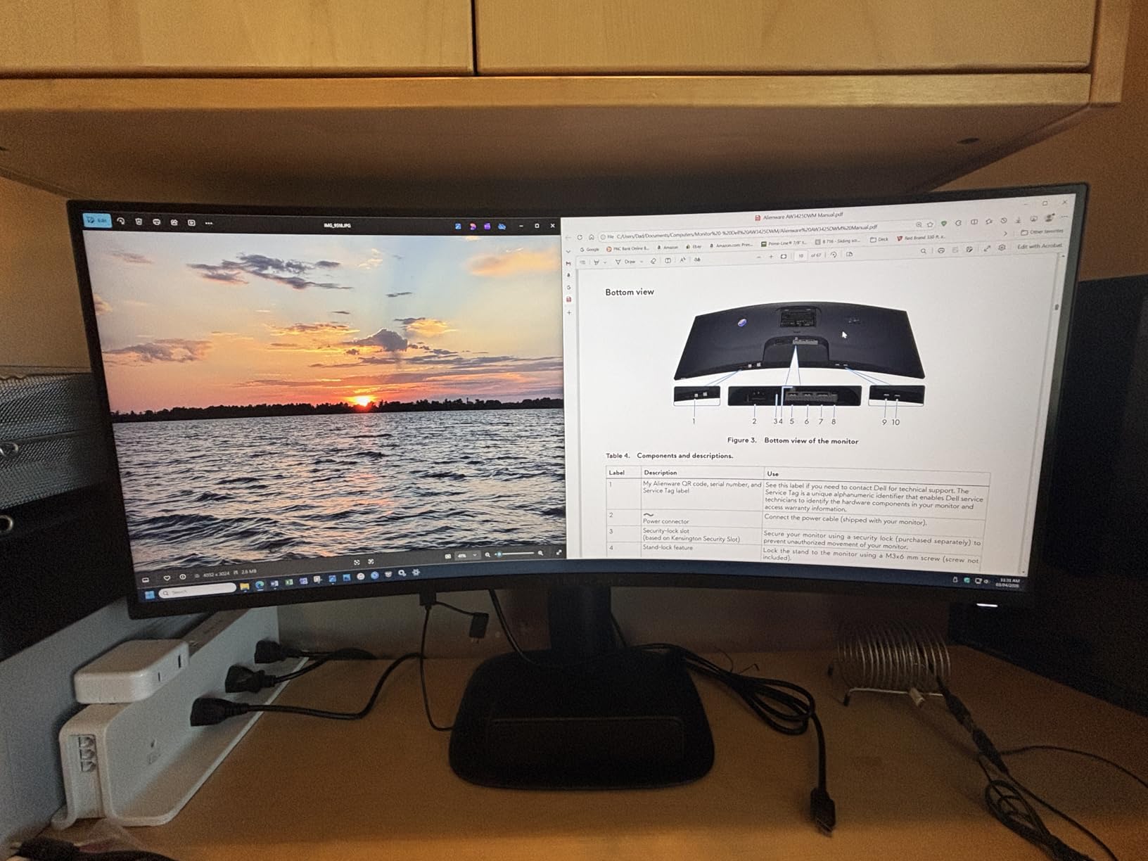 Alienware 34 Curved Gaming Monitor - AW3425DWM - 34-inch WQHD 180Hz 1ms Display, 1500R, AMD FreeSync Premium, VESA AdaptiveSync. customer photo 2