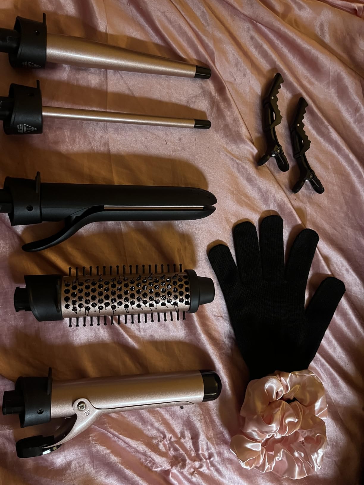 Lopeie 5 in 1 Curling Iron with Thermal Brush and 4 Interchangeable Ceramic Barrels(1/2 to 1 1/2 inch), Curling Wand Set with Flat Iron, Fast Heating, Dual Voltage Hair Curler, Gifts for Women customer photo 1