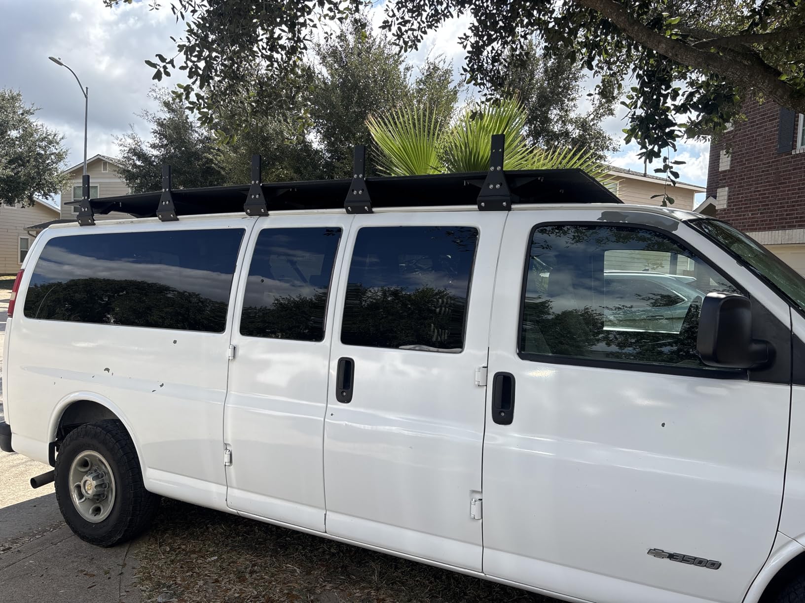 Van Ladder Roof Racks, Universal Cargo roof Rack,Trailer Ladder Rack Shelf,Ladder Shelves for Truck,Adjustable Length 56
