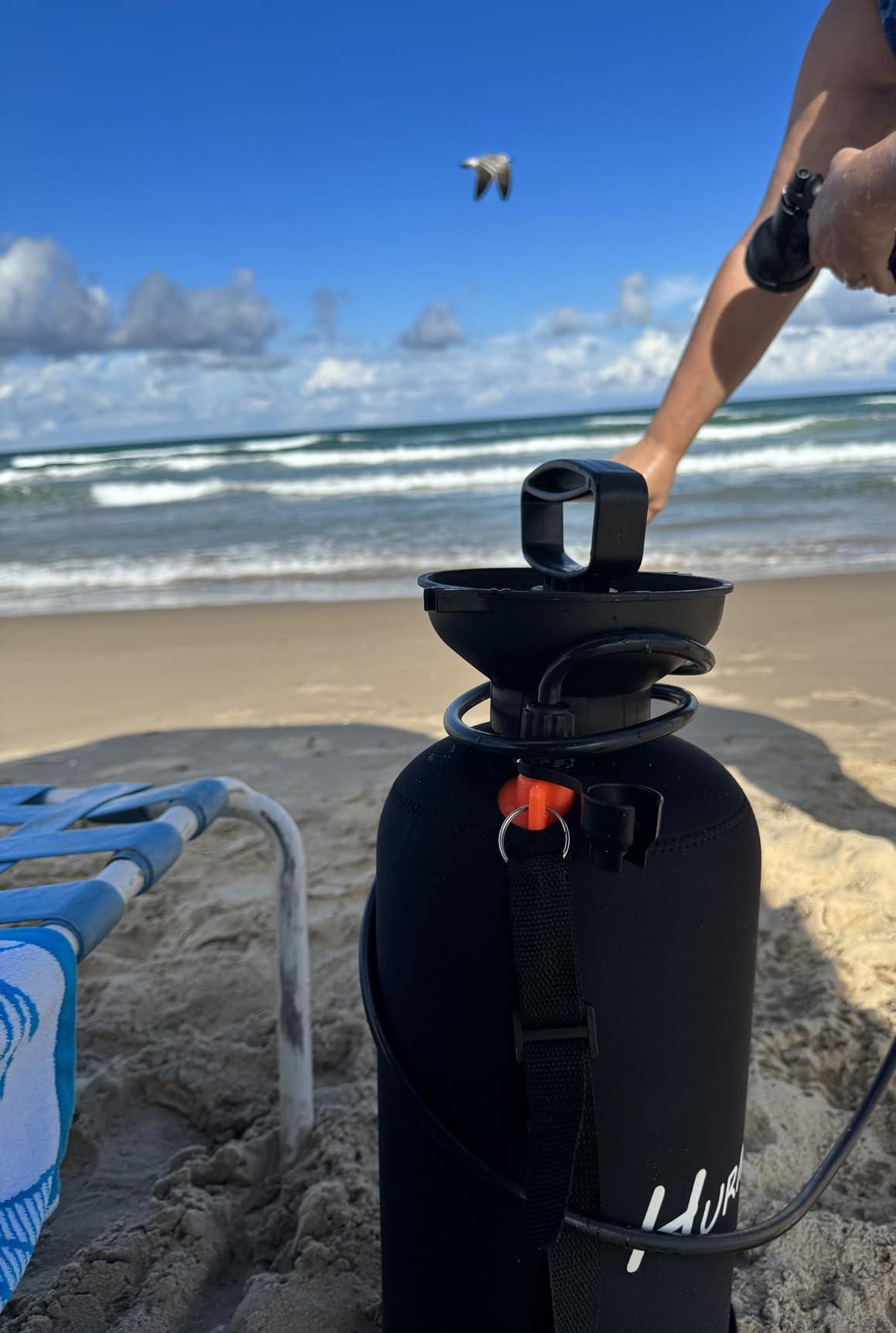 Portable Shower 2.1 Gallon (8L), 10 Spray Modes Pressurized Camping & Beach Shower with Nylon Insulated Sleeve, Surf Shower for Sand Rinse, Portable Water Rinser for Travel & Hiking customer photo 2