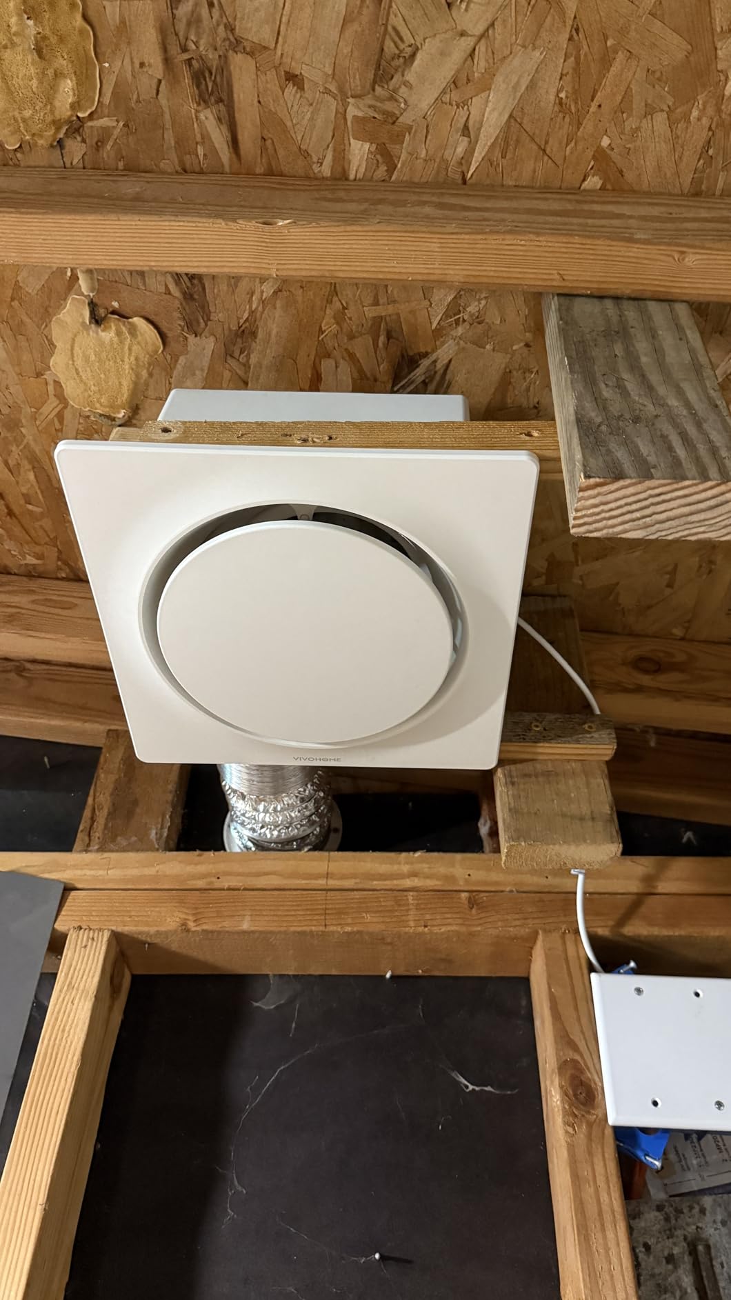 VIVOHOME AutoFlow Bathroom Exhaust Fan with Humidity Sensor (160-110-30CFM) - Energy-Saving EC Motor, 10.2-inch Ceiling Retrofit Bath Fan, No Attic Access Needed (Install Kit, 4-in Duct Included) customer photo 1