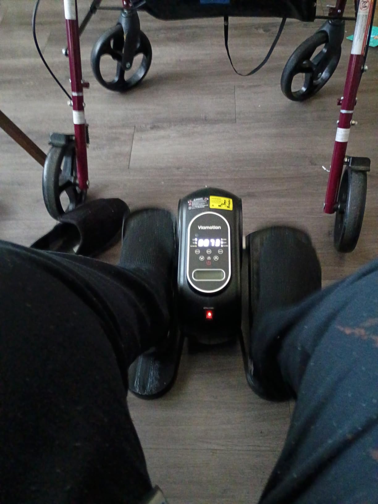 Under Desk Elliptical Machine, Leg Exerciser as Seen on TV While Sitting for Senior with Remote Control, Portable & Quiet Pedal Exerciser with 12 Adjustable Speed customer photo 1
