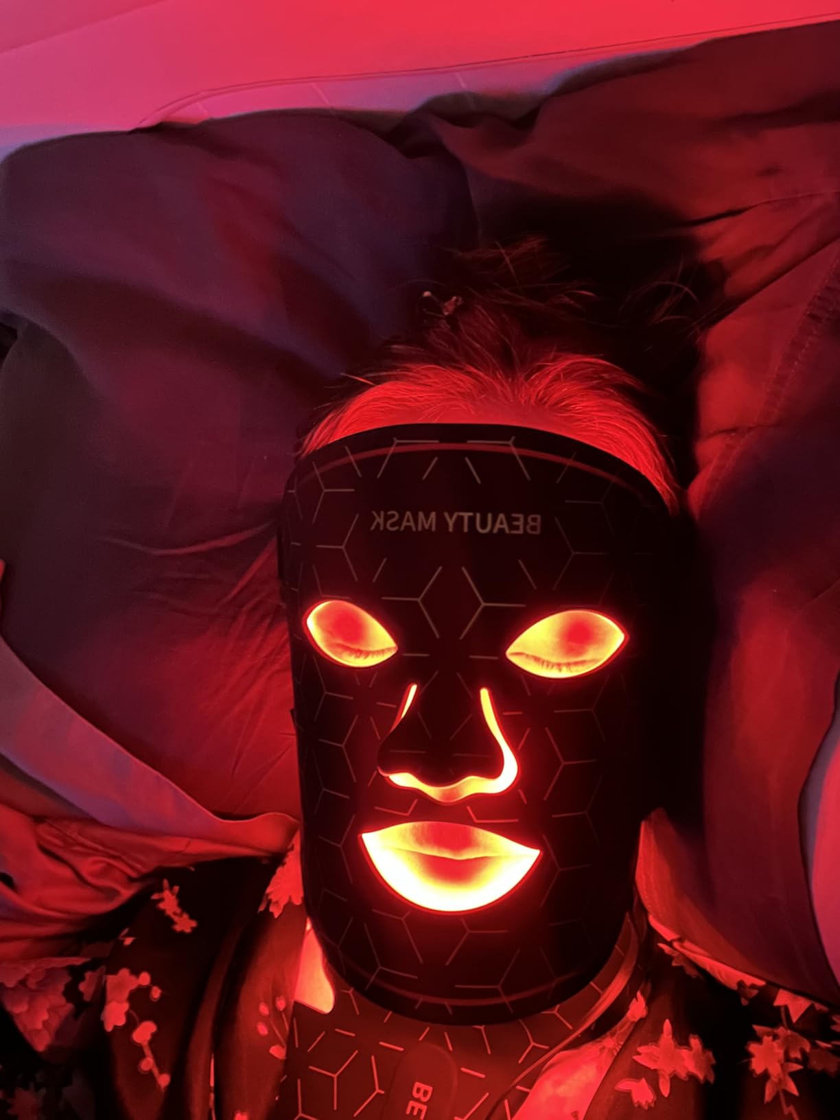 Red Light Therapy for Face & Neck, FDA-Cleared Red Light Mask with 850nm NIR, 7-1 Colors LED Light Therapy mask, Rechargeable LED Mask for Anti-Aging, Skin Firming & Radiant Glow at Home customer photo 1