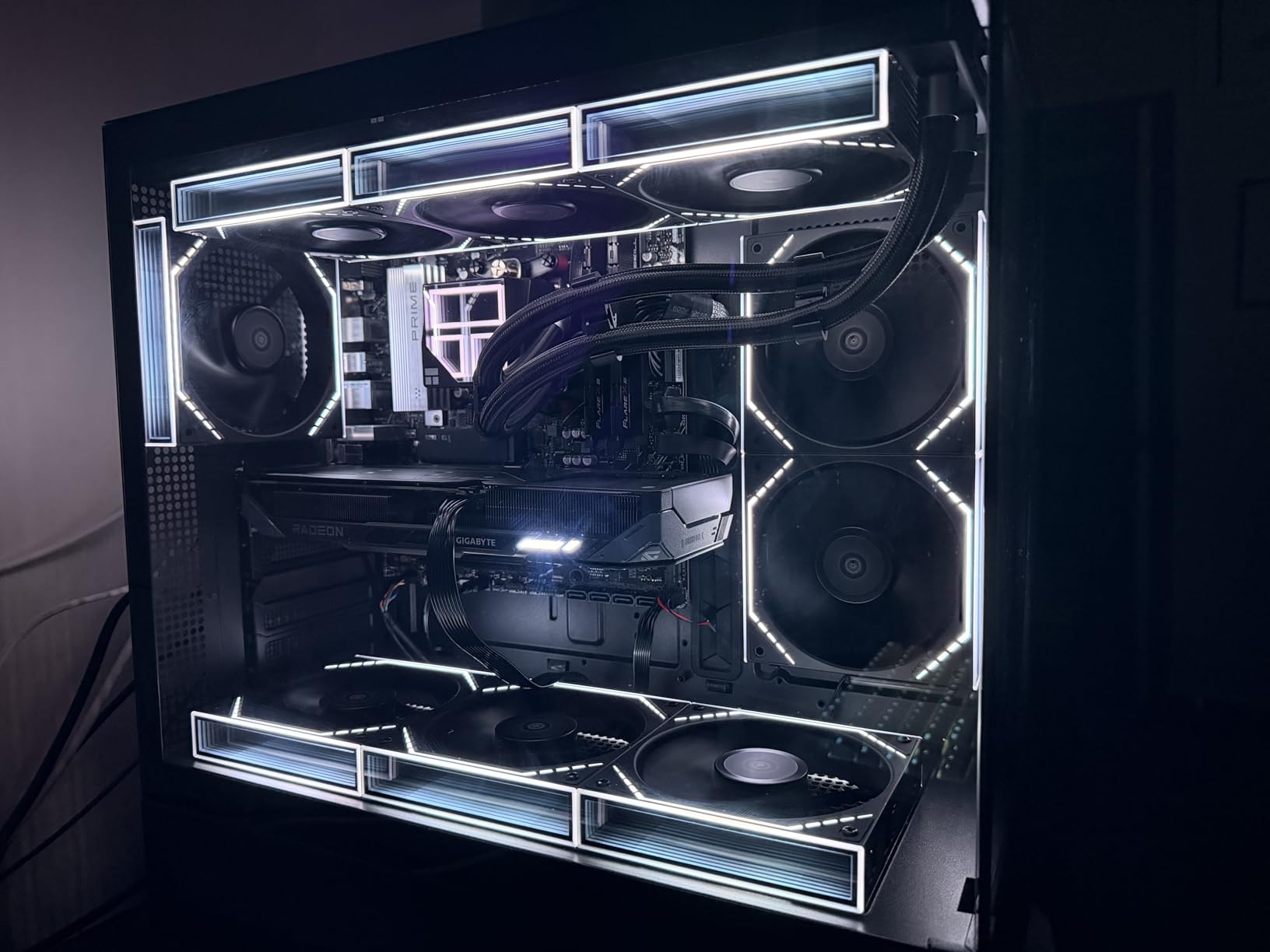 TL-M12QR X3 120mm ARGB Reverse Blade PC Case Fans, 1500RPM PWM, 23.2dBA Quiet, Daisy-Chain Design, Infinity-Mirror Lighting, S-FDB Bearing (3Pack) customer photo 2