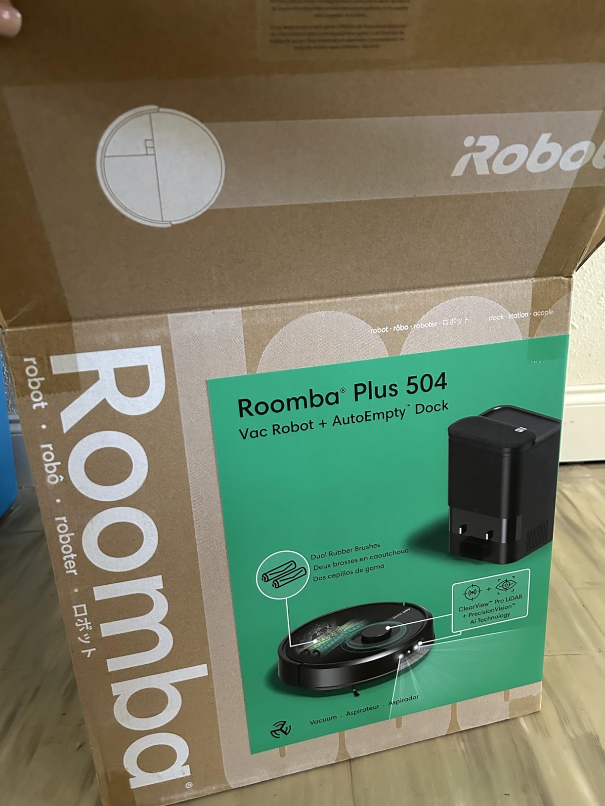 Roomba Plus 504 Vac Robot Vacuum with AutoEmpty Dock - Superior Power-Lifting Suction, Anti-Tangle Dual Rubber Brushes customer photo 1