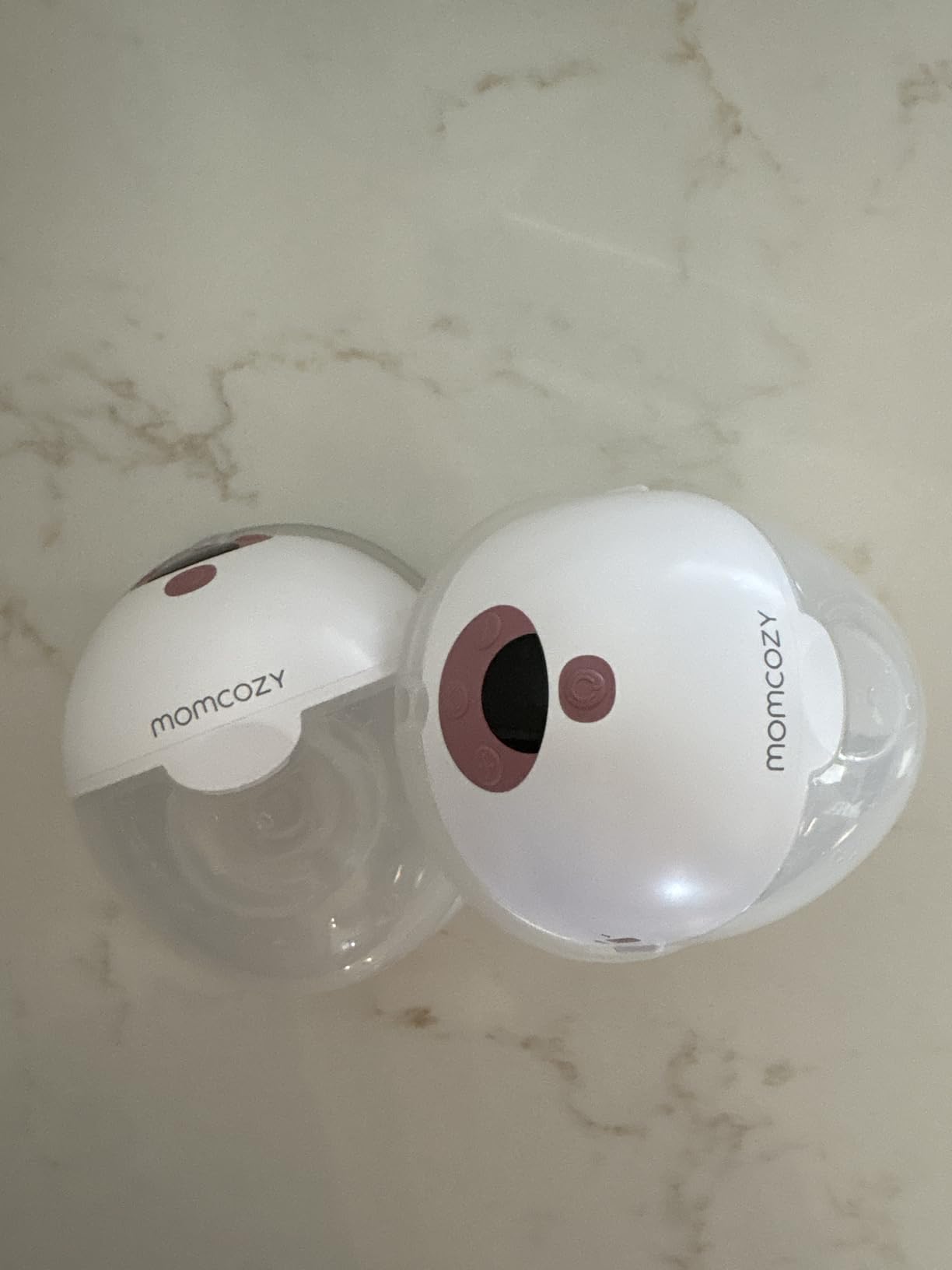 Momcozy M5 Smart APP Controlled Wearable Breast Pump, Hands-Free Wireless Electric Pump, 3 Modes 9 Suction Levels, BPA-Free, Portable Lightweight, 24mm Flange, 2-Pack Cozy Red customer photo 2