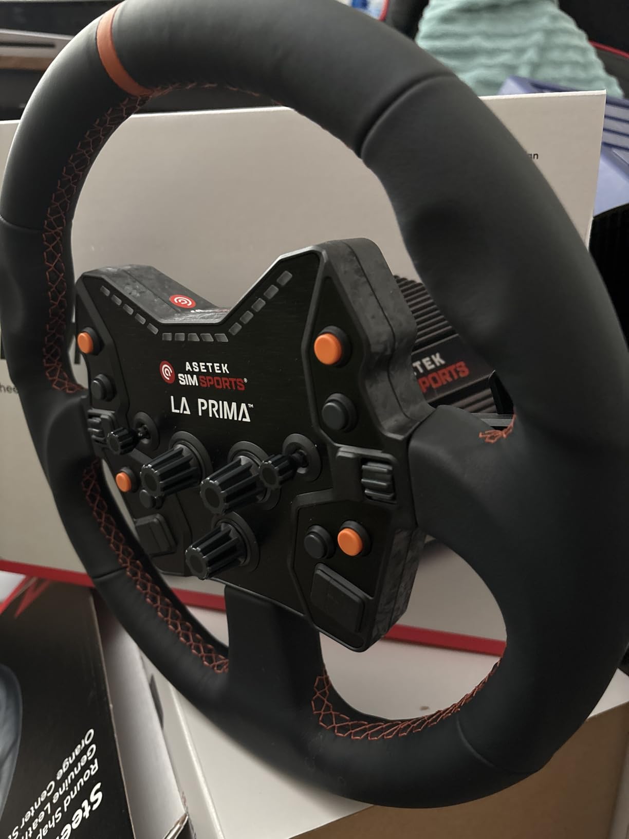 SimSports Dished Suede Wheel Rim | 340 mm Racing Steering Wheel for Sim Racing | Ideal for Rally, Drift & Oval | Handcrafted for Grip, Control & Comfort customer photo 1