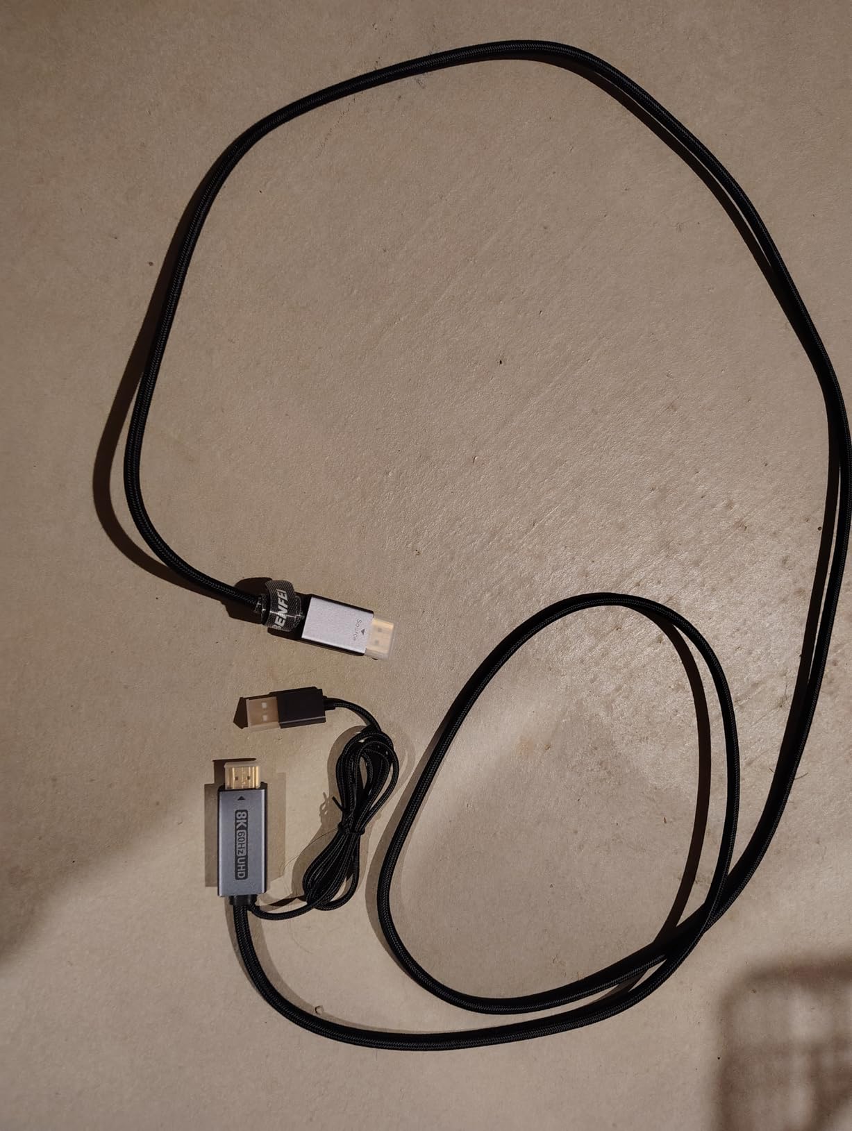 BENFEI DisplayPort 1.4 to HDMI 2.1 6 feet Cable 8K@60Hz 4K@240Hz/165Hz/144Hz/120Hz, Unidirectional DP (Source) to HDMI (Display) with USB 5V/1A Power Supply Support HDR/DSC/HDCP 2.3 for AMD NVIDIA PC customer photo 1