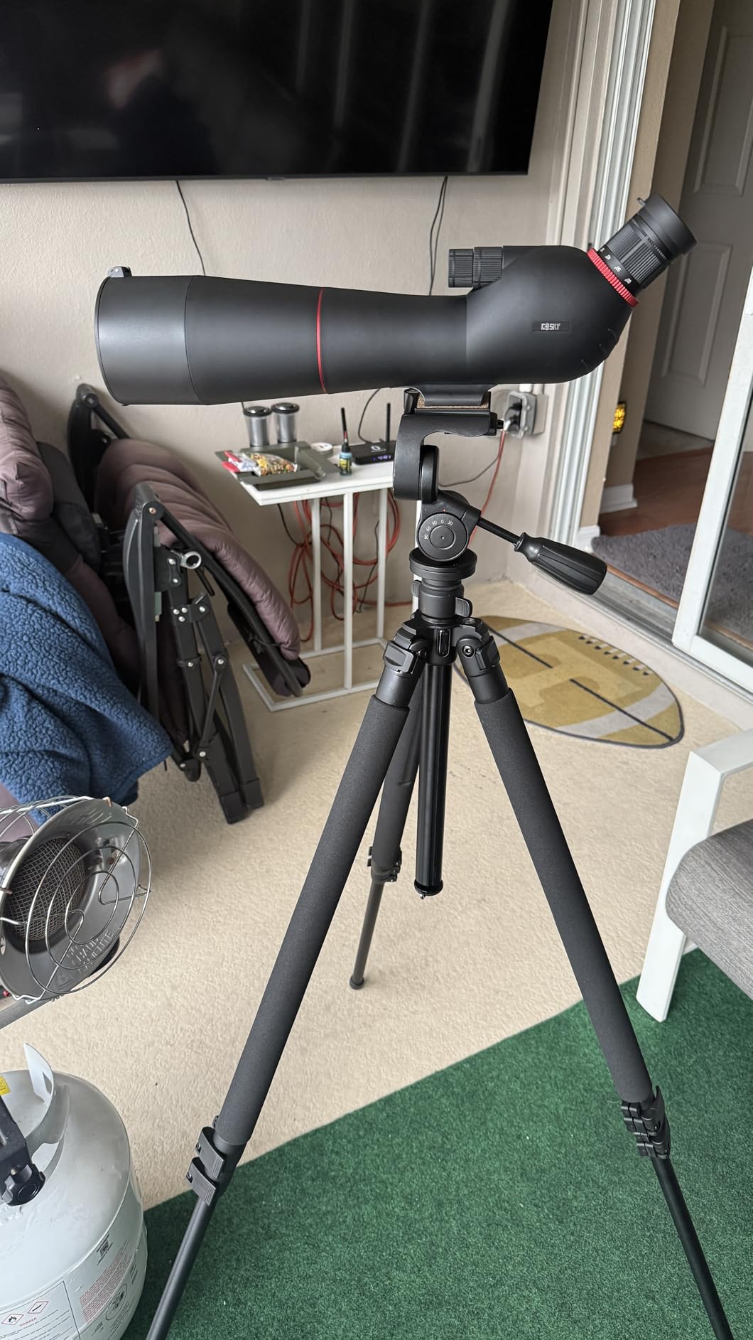 Gosky 20-60×85 Spotting Scope with Tripod - Phone Adapter, Dual Focusing Spotter Scope for Bird Watching, Wildlife Scenery (Black) customer photo 1