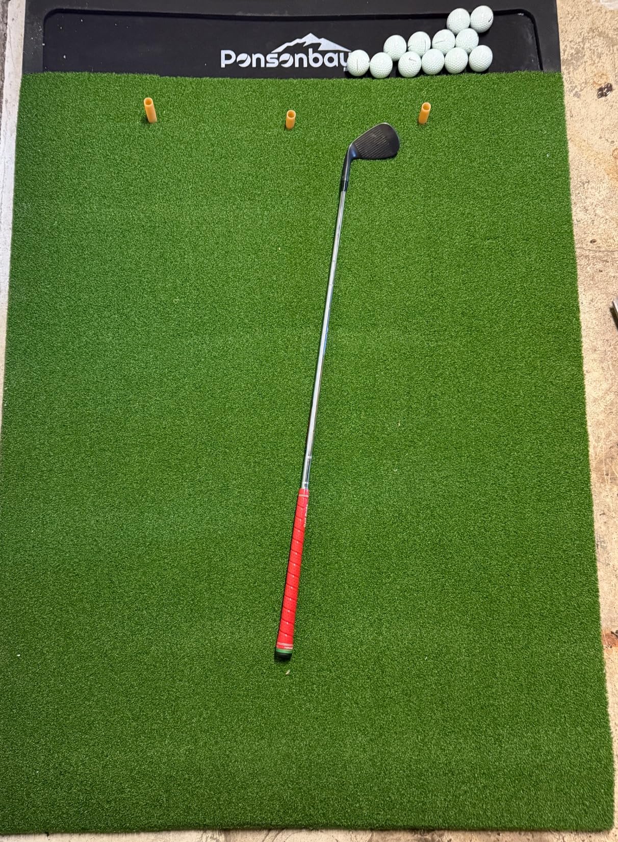 Golf Hitting Mat with Ball Tray 5x4ft - 6x4ft Dual-Turf Practice Mat for Indoor & Outdoor Use Golf Training Mat with Rubber Tee Holes, Suitable for Swing Driving & Chipping customer photo 1
