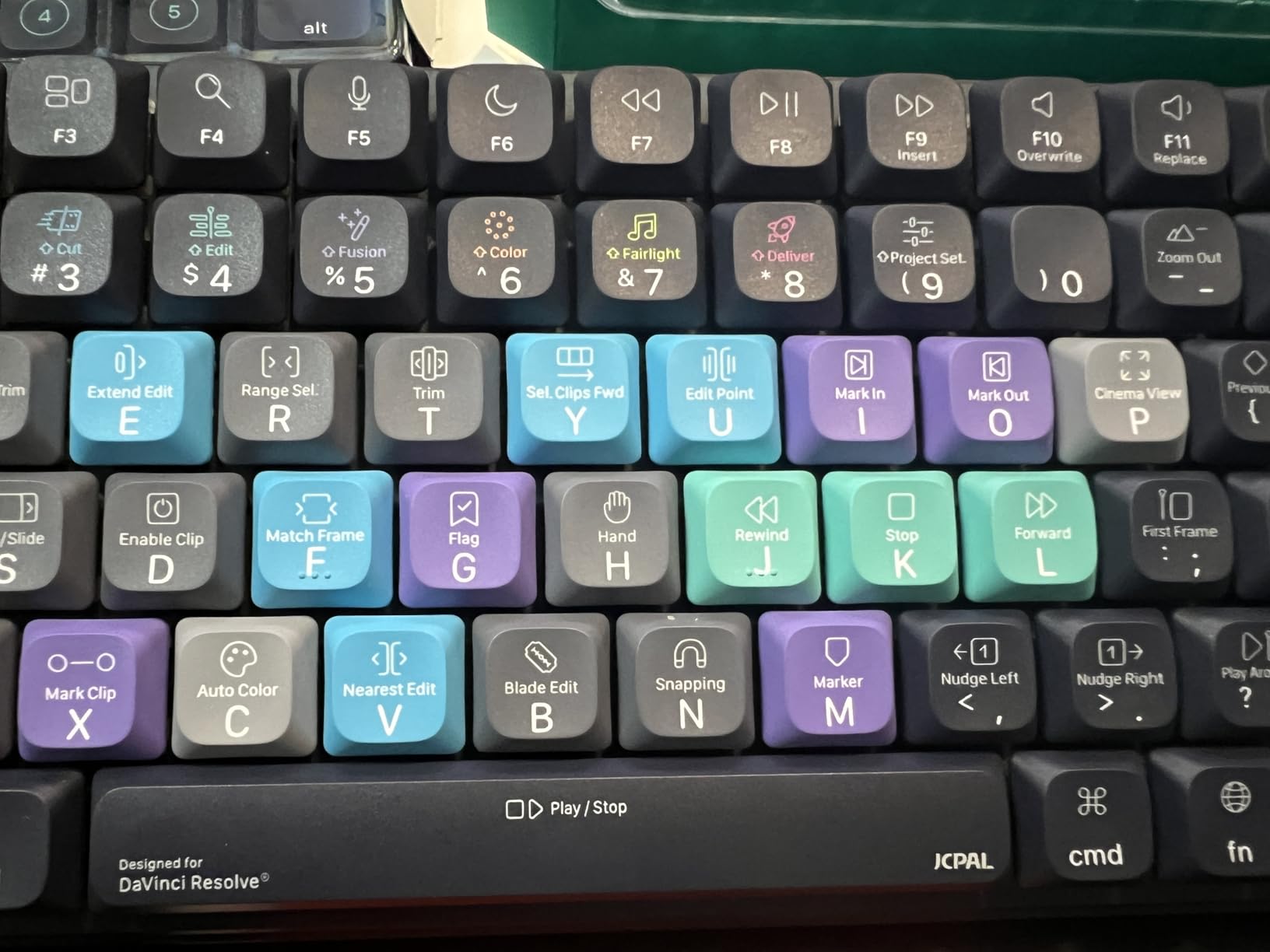 JCPAL DaVinci Resolve Keyboard - Dash Wireless Shortcut Keyboard for Mac and PC - Shortcut Hotkeys, Color-Coded Key Guide, Fully Customizable, Compact Low-Profile Design customer photo 2