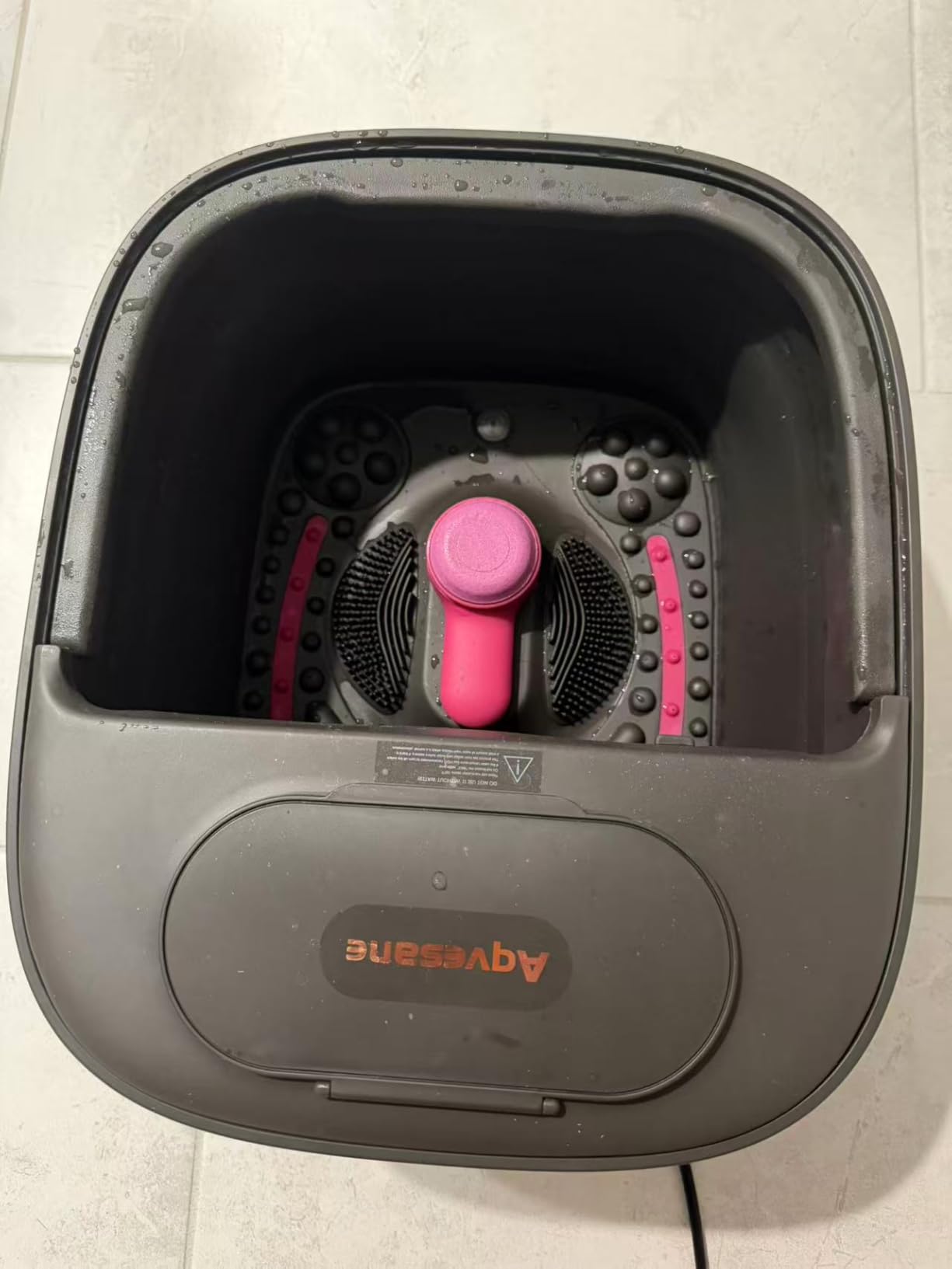 Collapsible Foot Bath, Foot Spa Bath Massager with Heat, Bubble, Remote Control, Temperature Control, 3 Pedicure Attachments, Feet Soaking Tub for Stress Relief customer photo 2
